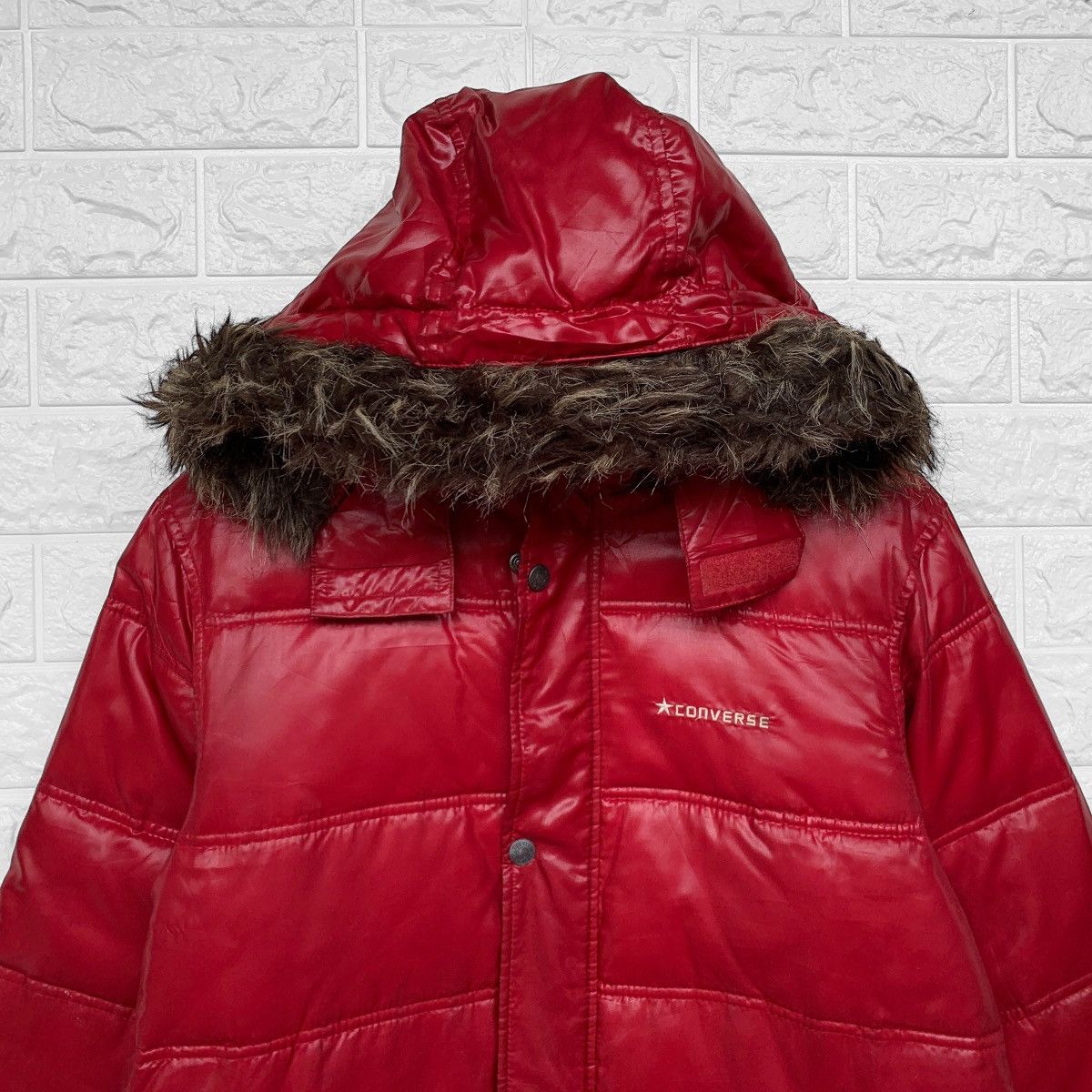 Converse Converse Puffer Fur Hoodie Jacket Size US M / EU 48-50 / 2 - 6 Thumbnail