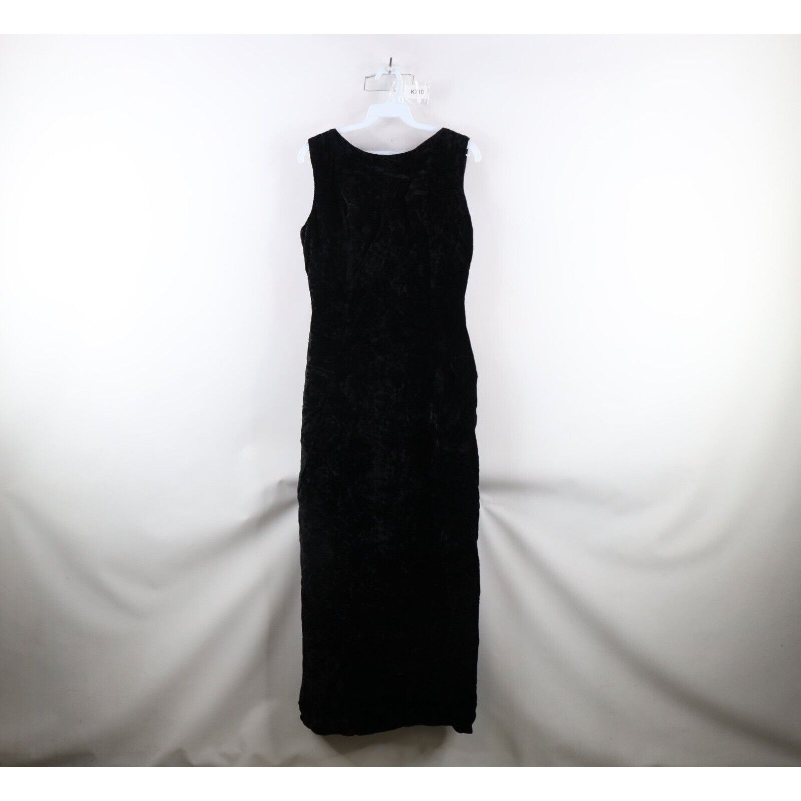 Vintage Vintage 60s 70s Crushed Velvet Floral Full Length Dress Size XL / US 12-14 / IT 48-50 - 1 Thumbnail