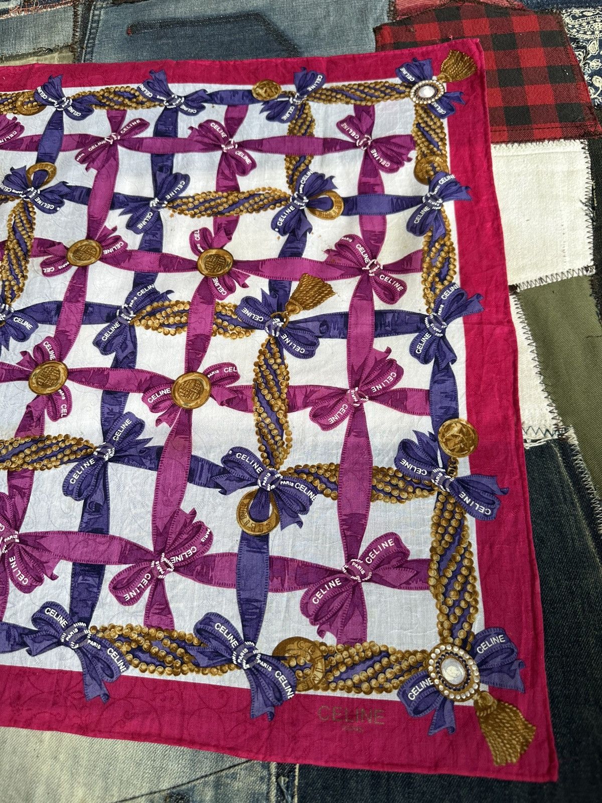 Vintage Vintage Celine Handkerchief/ Neckerchief/ Bandana Size ONE SIZE - 16 Thumbnail