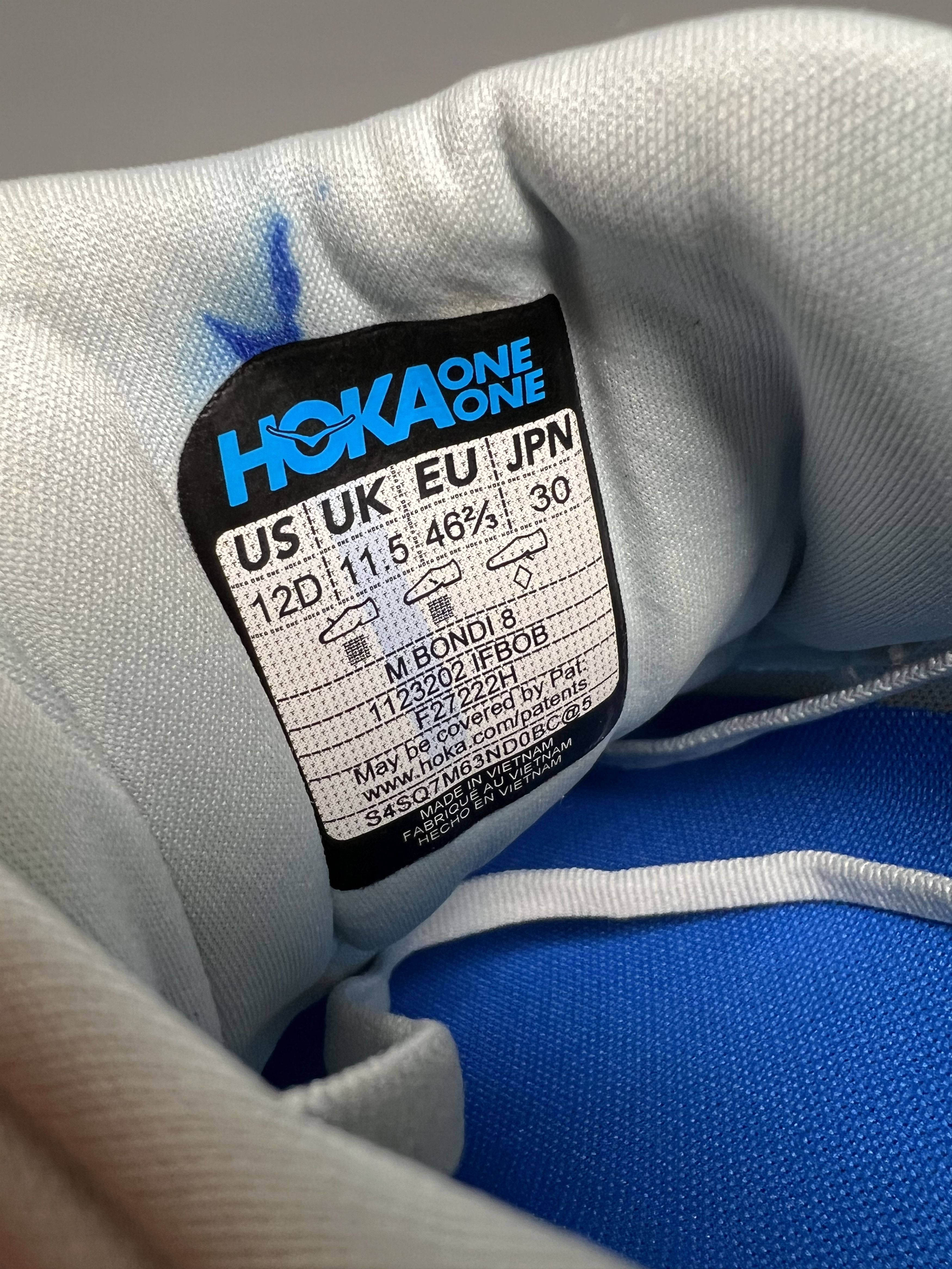 Hoka 12D Hoka One One Bondi 8 Men's Running Shoes Walking Gym Size US 12 / EU 45 - 18 Thumbnail