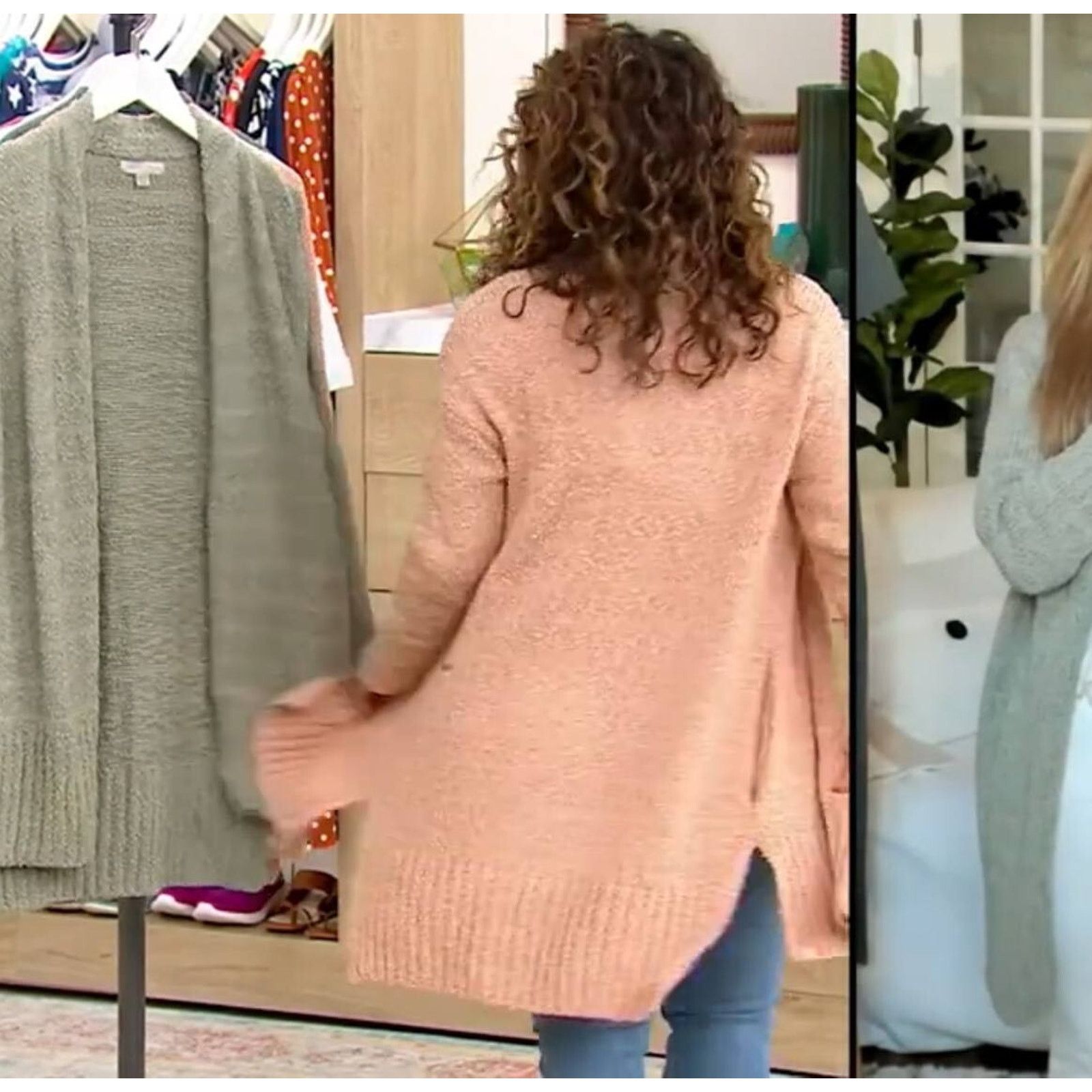 & Other Stories Barefoot Dreams Boucle Shadow Stripe Cardigan S/M A644275 Size M / US 6-8 / IT 42-44 - 2 Thumbnail
