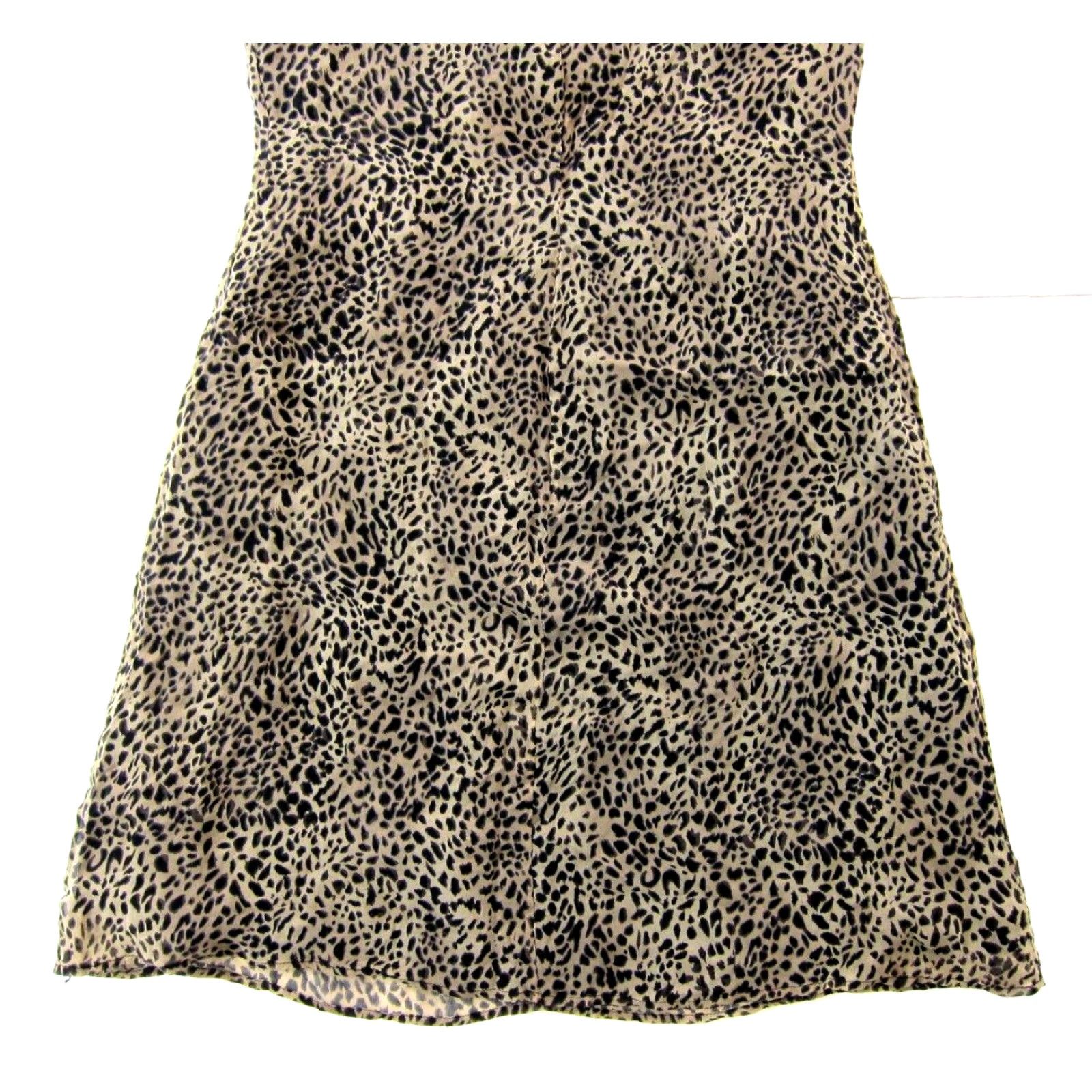 Calvin Klein Calvin Klein 100% Silk Brown Black Cheetah Print Straight Tank Tunic Dress 14 Size XL / US 12-14 / IT 48-50 - 6 Thumbnail