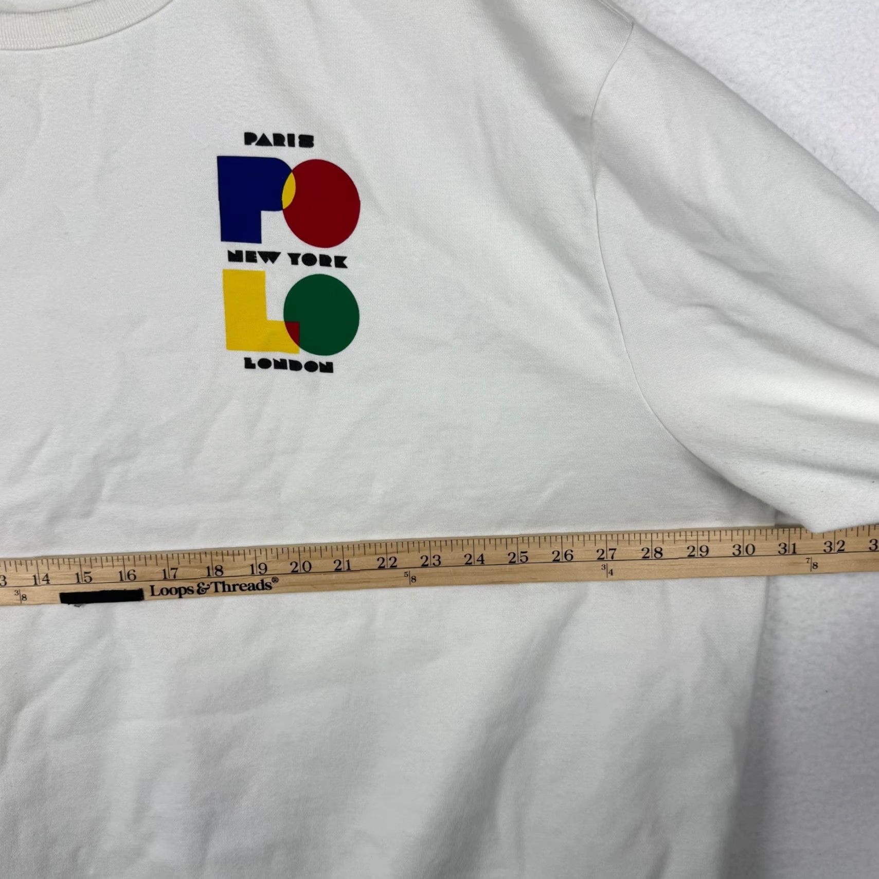 Polo Ralph Lauren Polo Ralph Lauren Sweatshirt Big 3X White Paris New York London Spellout Crew Neck Knit Pullover Men Big & Tall Size US XXL / EU 58 / 5 - 6 Thumbnail