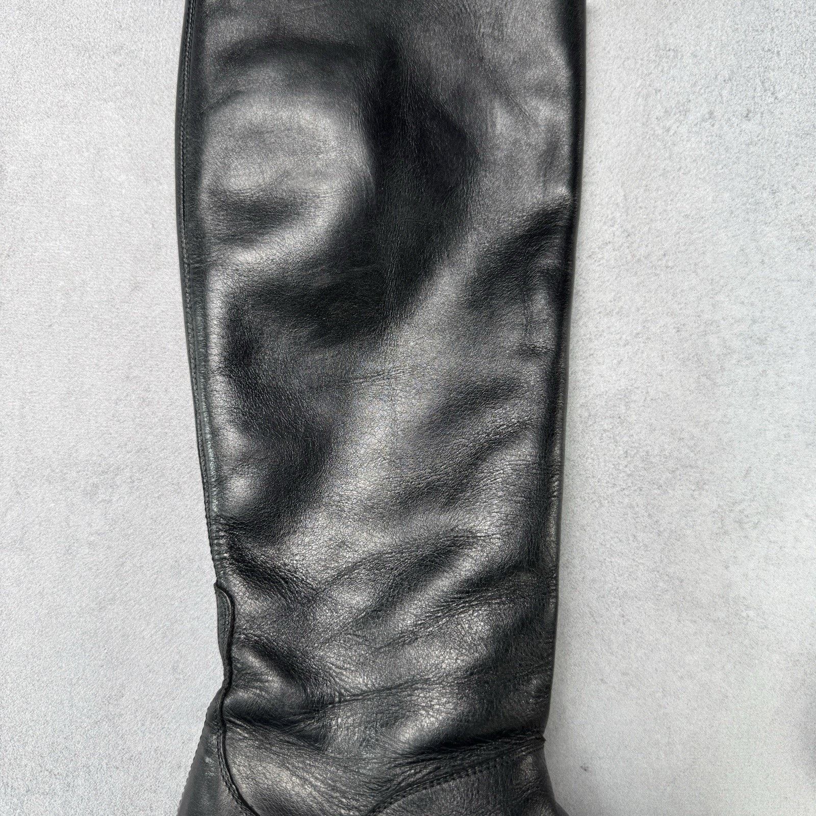 Max Mara MAX MARA Leather Women High Black boots Black Size 38 US 8 Size US 8 / IT 38 - 3 Thumbnail