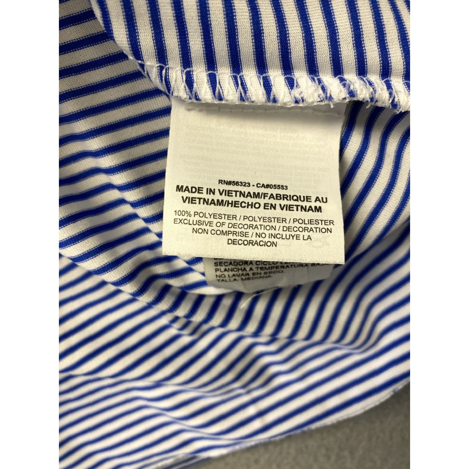 Nike NIKE Women’s Dri-FIT Golf Polo Shirt Pull On Size M Blue Stripes 137-25 Size M / US 6-8 / IT 42-44 - 8 Thumbnail