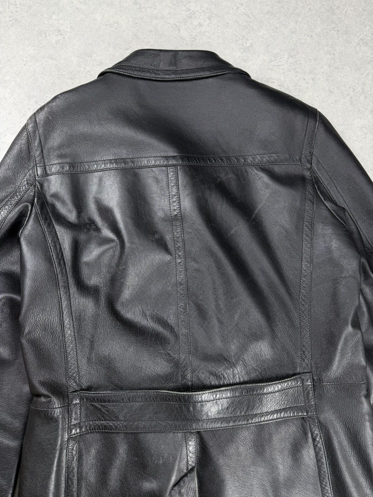 Gianfranco Ferre Vintage Gianfranco Ferre Leather Black Coat Jacket Unisex Size US S / EU 44-46 / 1 - 13 Thumbnail