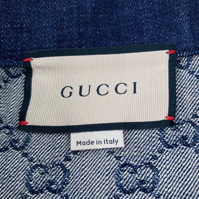 Gucci Gucci Size 36 Dark blue logo jaccard full print cotton lape Size US XS / EU 42 / 0 - 7 Thumbnail