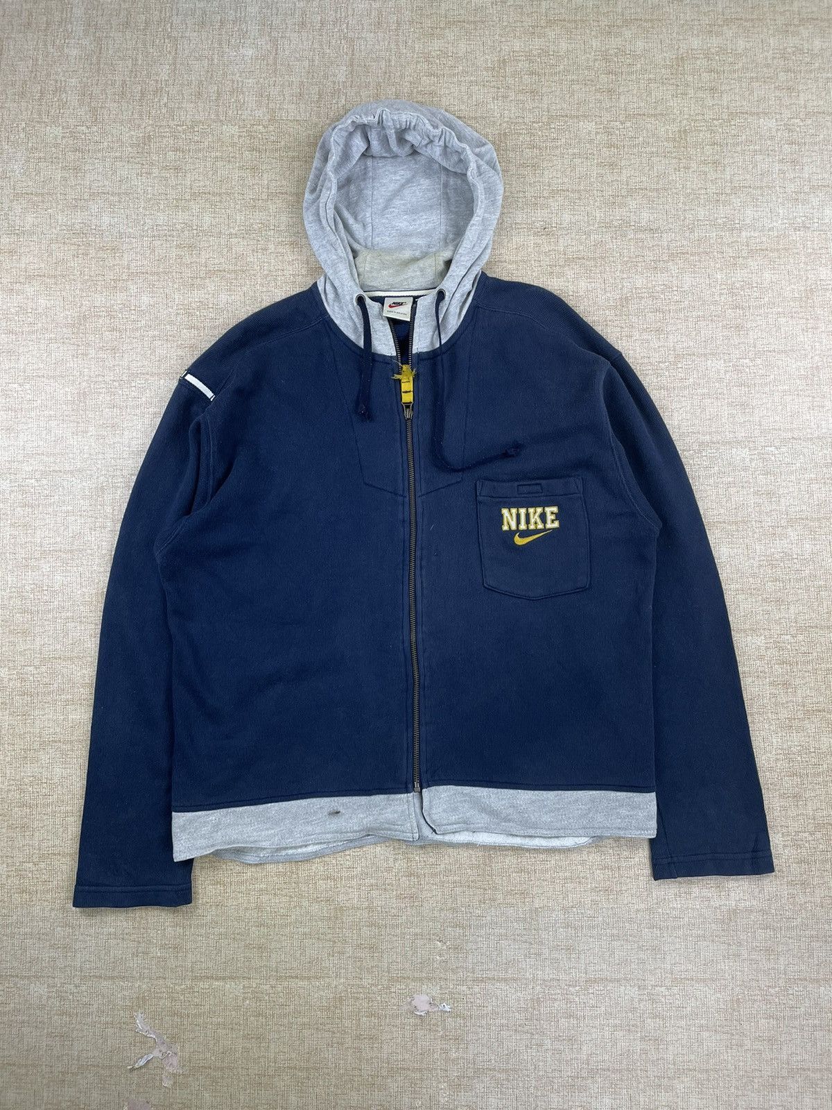 Nike 🔥90s NIKE SINGLE POCKET EMBROIDERY SWOOSH ZIPPER HOODIE Size US M / EU 48-50 / 2 - 4 Thumbnail