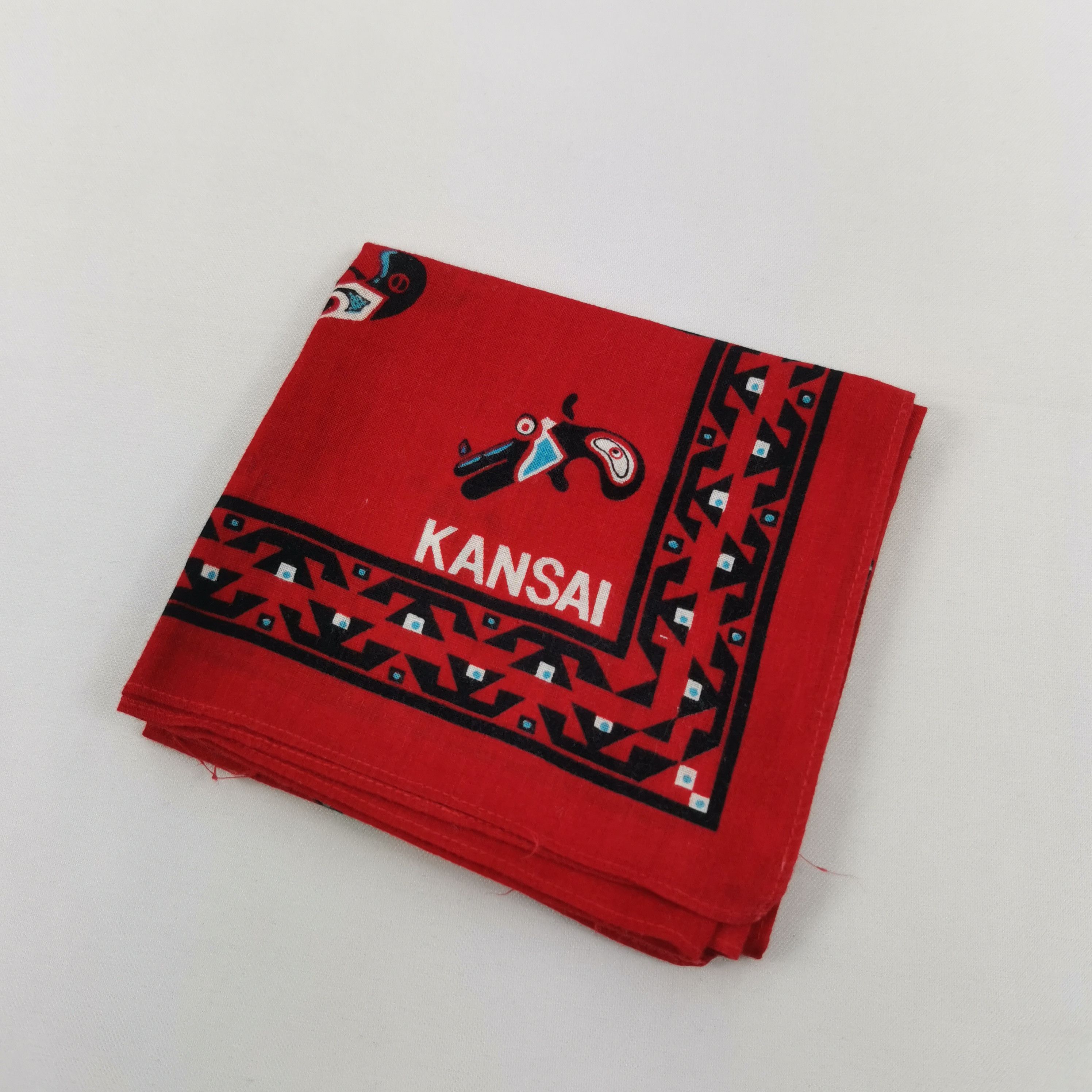 Kansai Yamamoto Vintage Kansai Handkerchief Bandana Pocket Square Size ONE SIZE - 4 Thumbnail