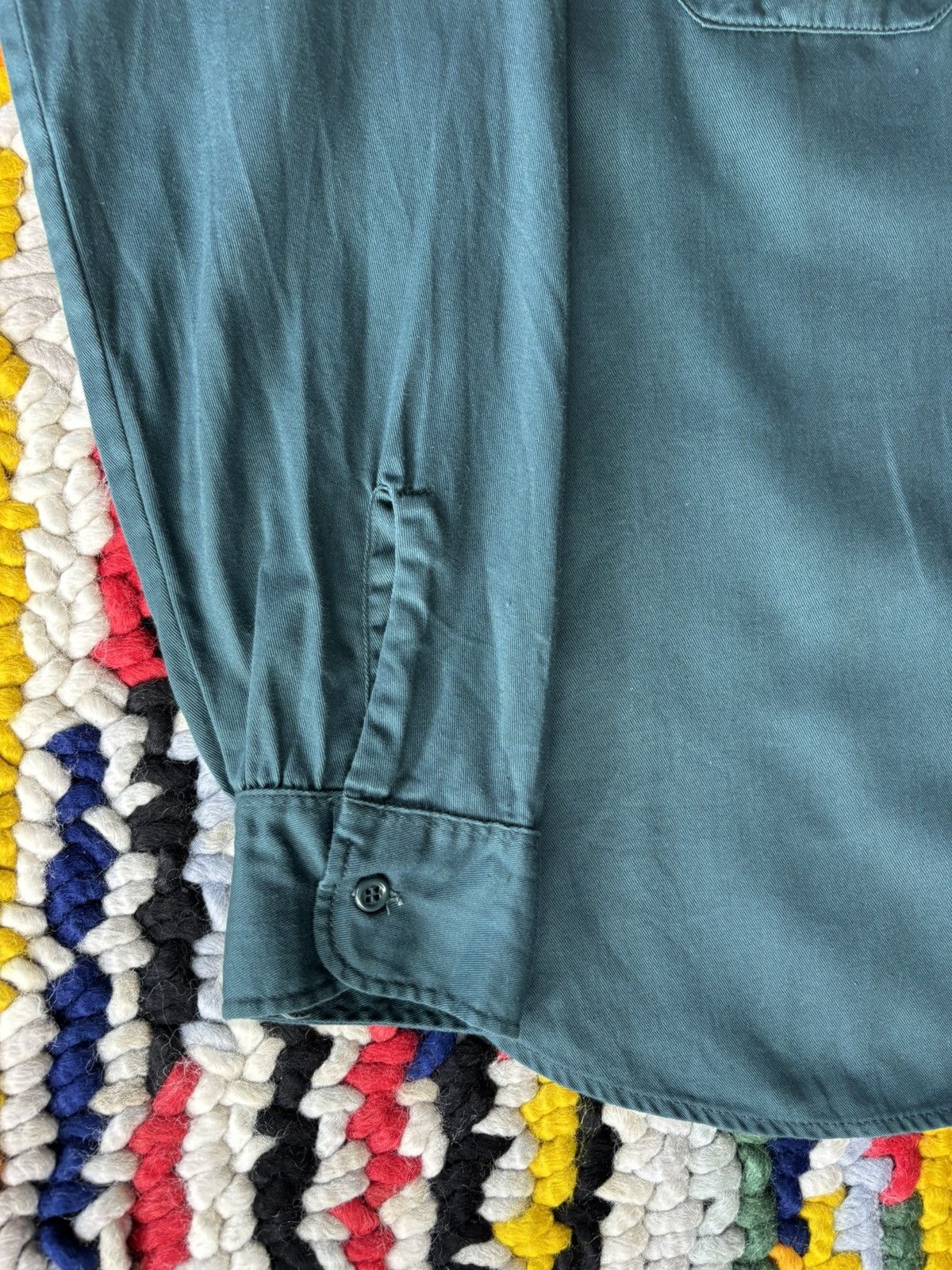 Vintage 1950s Stevens Twist Twill Union Made Work Shirt Size US L / EU 52-54 / 3 - 6 Thumbnail