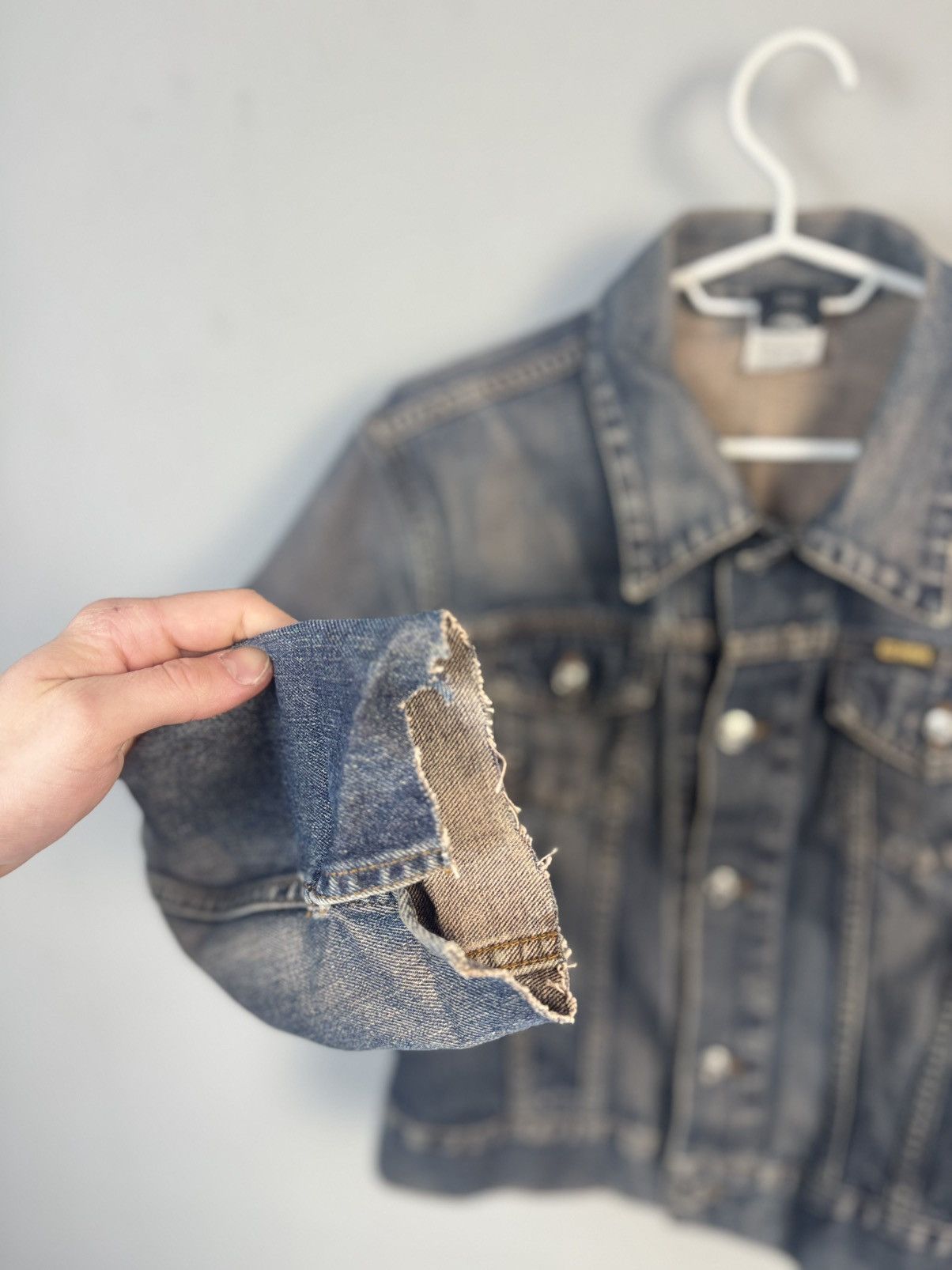 Diesel × Japanese Brand × Vintage Vintage Diesel 90s y2k denim Faded jacket Size M / US 6-8 / IT 42-44 - 8 Thumbnail