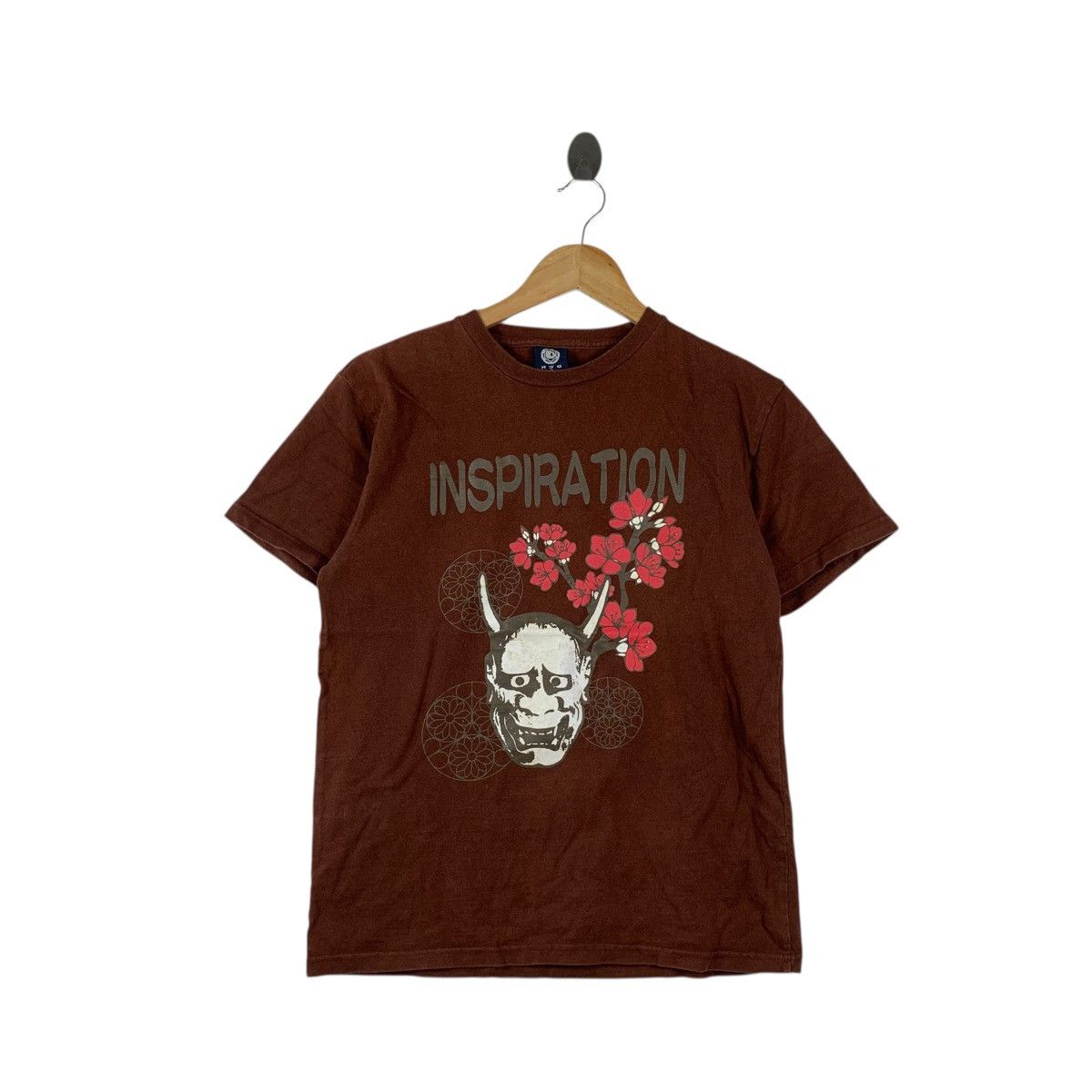 Vintage Vintage JAPAN TRADITIONAL SAKURA Oni Mask Temple Tee Shirt Size L / US 10 / IT 46 - 1 Thumbnail