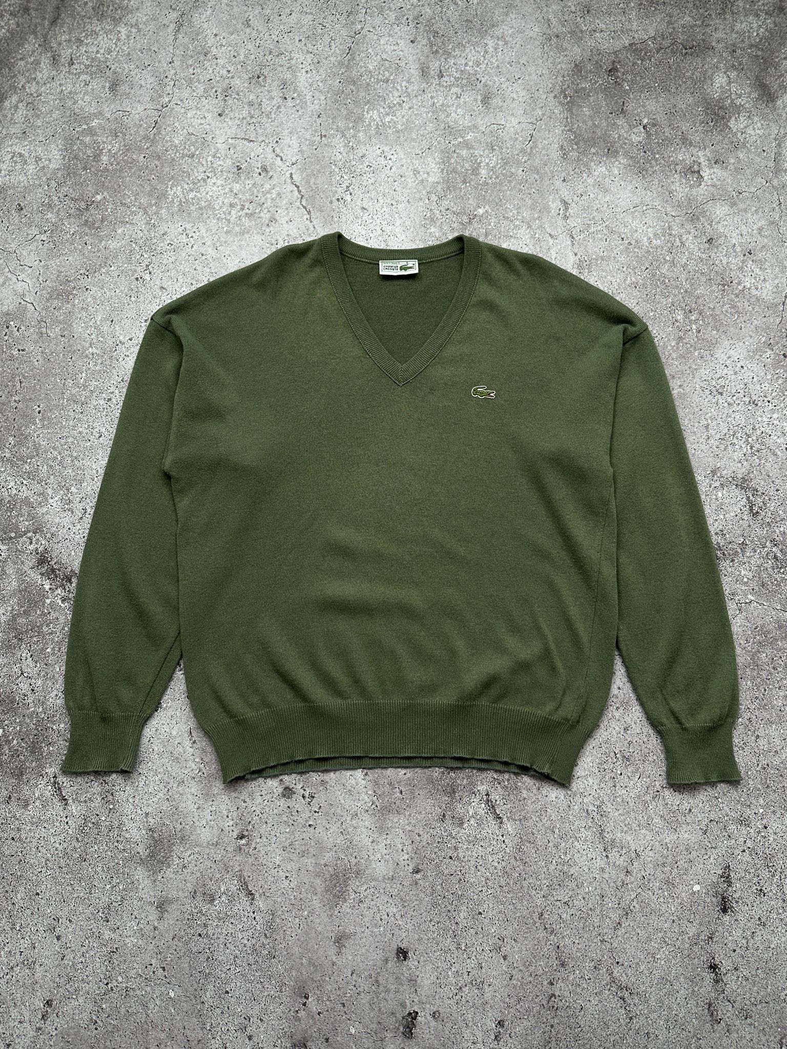Lacoste × Vintage Vintage Lacoste Chemise V Neck Jumper Pullover Size US L / EU 52-54 / 3 - 1 Thumbnail