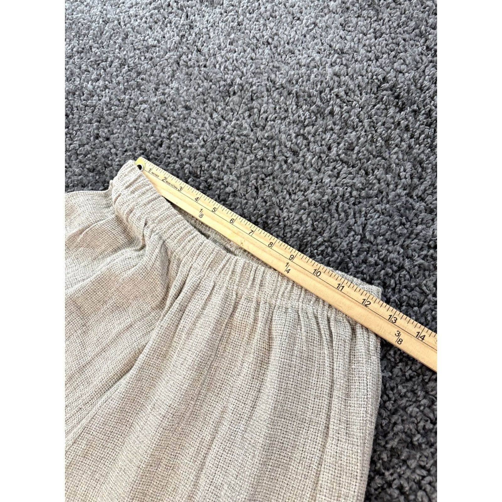 Vintage VINTAGE Cloudburst Pants Womens 26x26 Beige Linen Knit Stretch Wide-Leg 90s Chino Baggy Womens Size 26" / US 2 / IT 38 - 4 Thumbnail