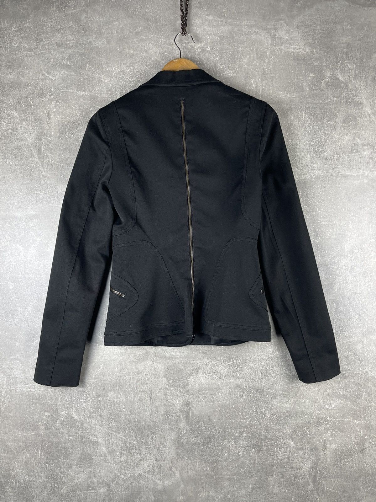 Versus Versace Versus Versace Archive 00s Black Zip Detail Tailored Jacket Size S / US 4 / IT 40 - 6 Thumbnail