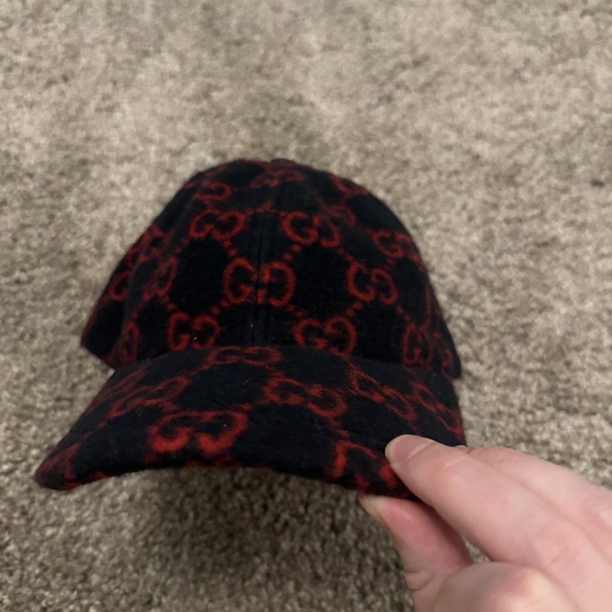 Gucci Gucci baseball cap hat size M GG logo wool emblem logo Size ONE SIZE - 2 Thumbnail