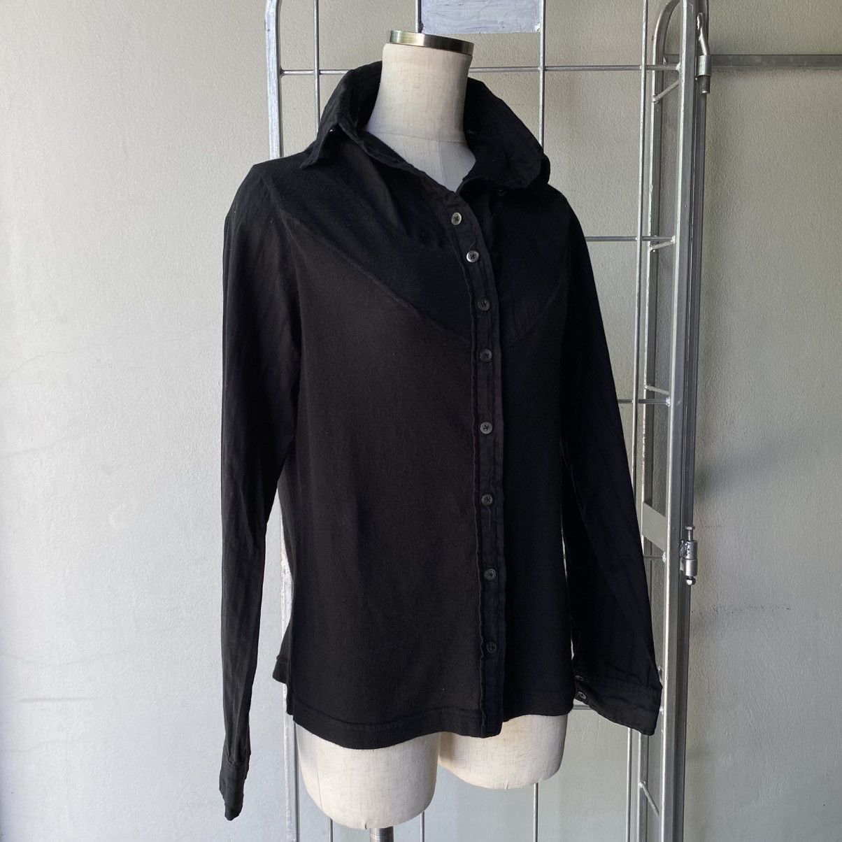 Japanese Brand A/T Black Contrast-Stitch Button-Up Shirt Size S / US 4 / IT 40 - 14 Thumbnail