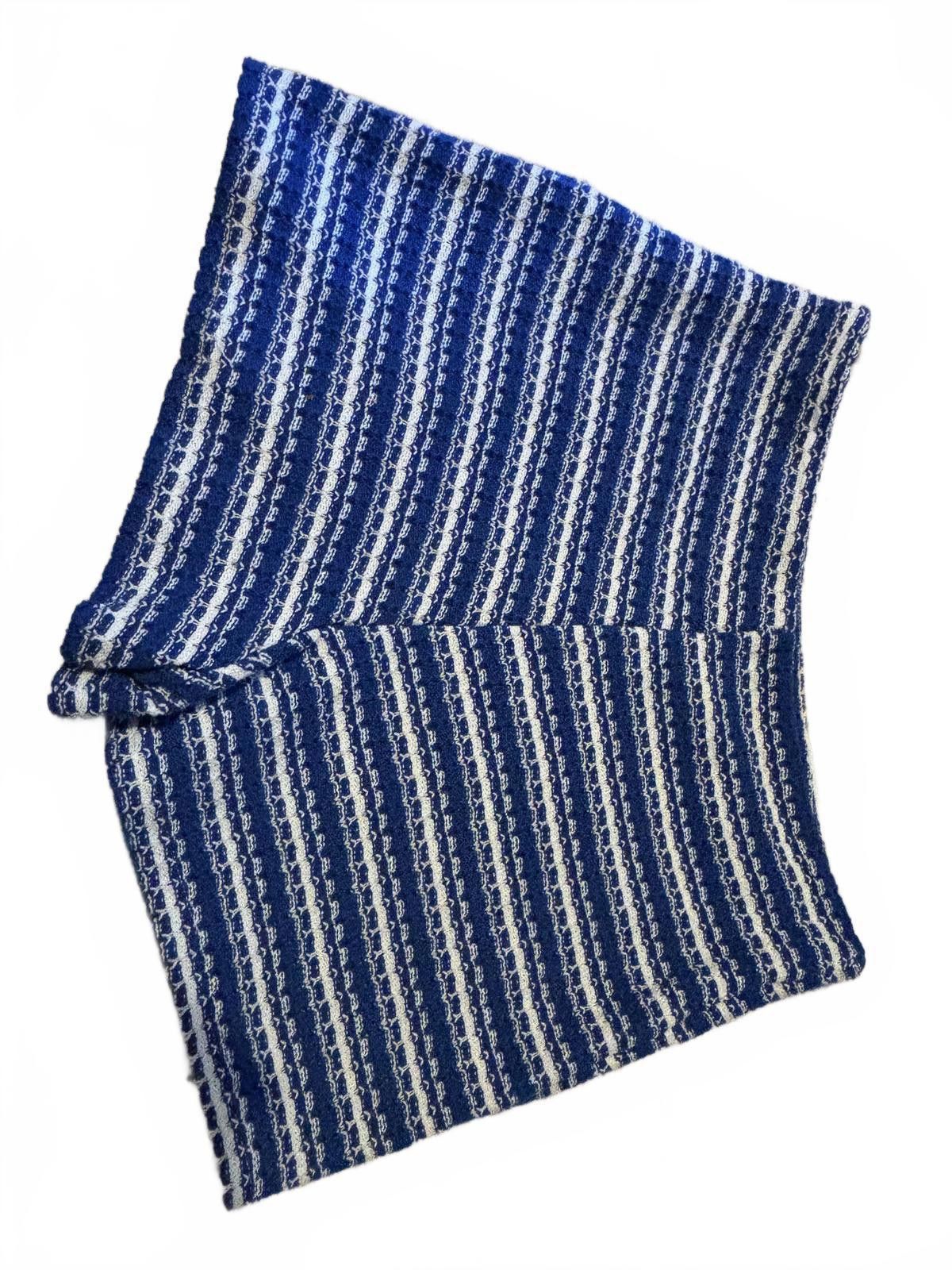 Zara Zara Knit Blue and White Striped Women's Skort Sz M Size 32" / US 10 / IT 46 - 6 Thumbnail
