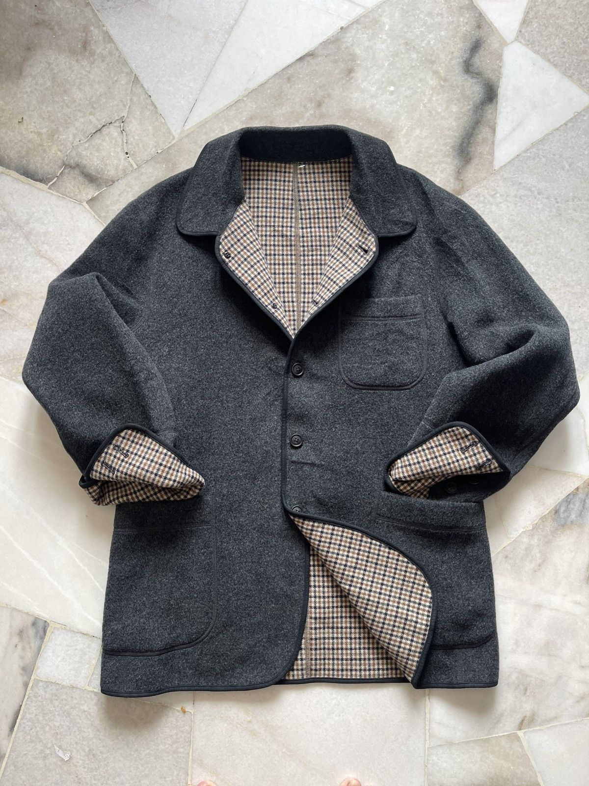 Aquascutum Aquascutum London Wool Chore Jacket #98 Size US L / EU 52-54 / 3 - 1 Thumbnail