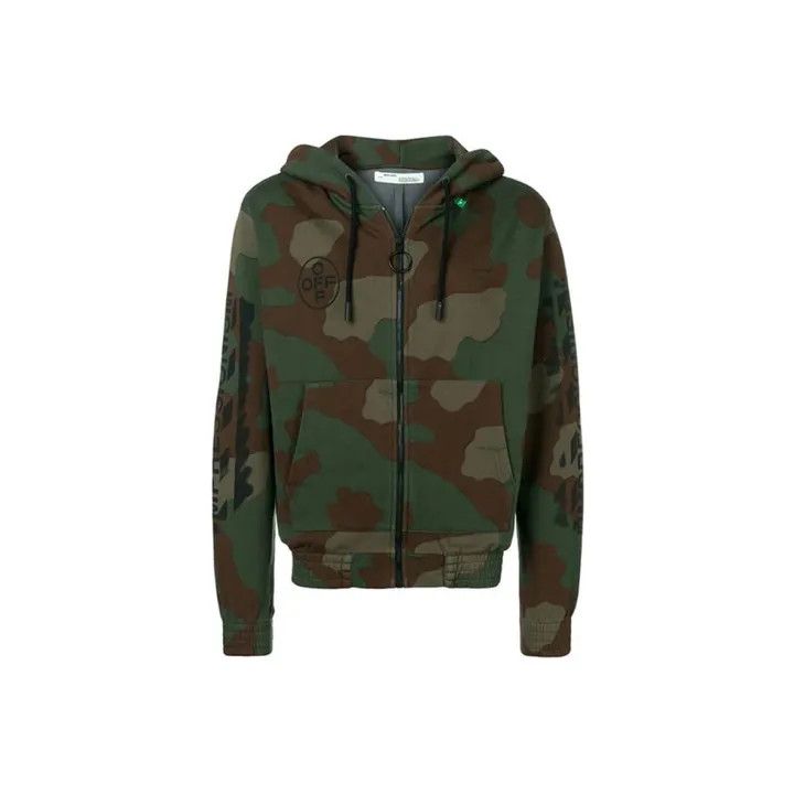 Off-White Off-White Camouflage Print Hoodie for Men 0079 Size US XXS / EU 40 - 1 Thumbnail
