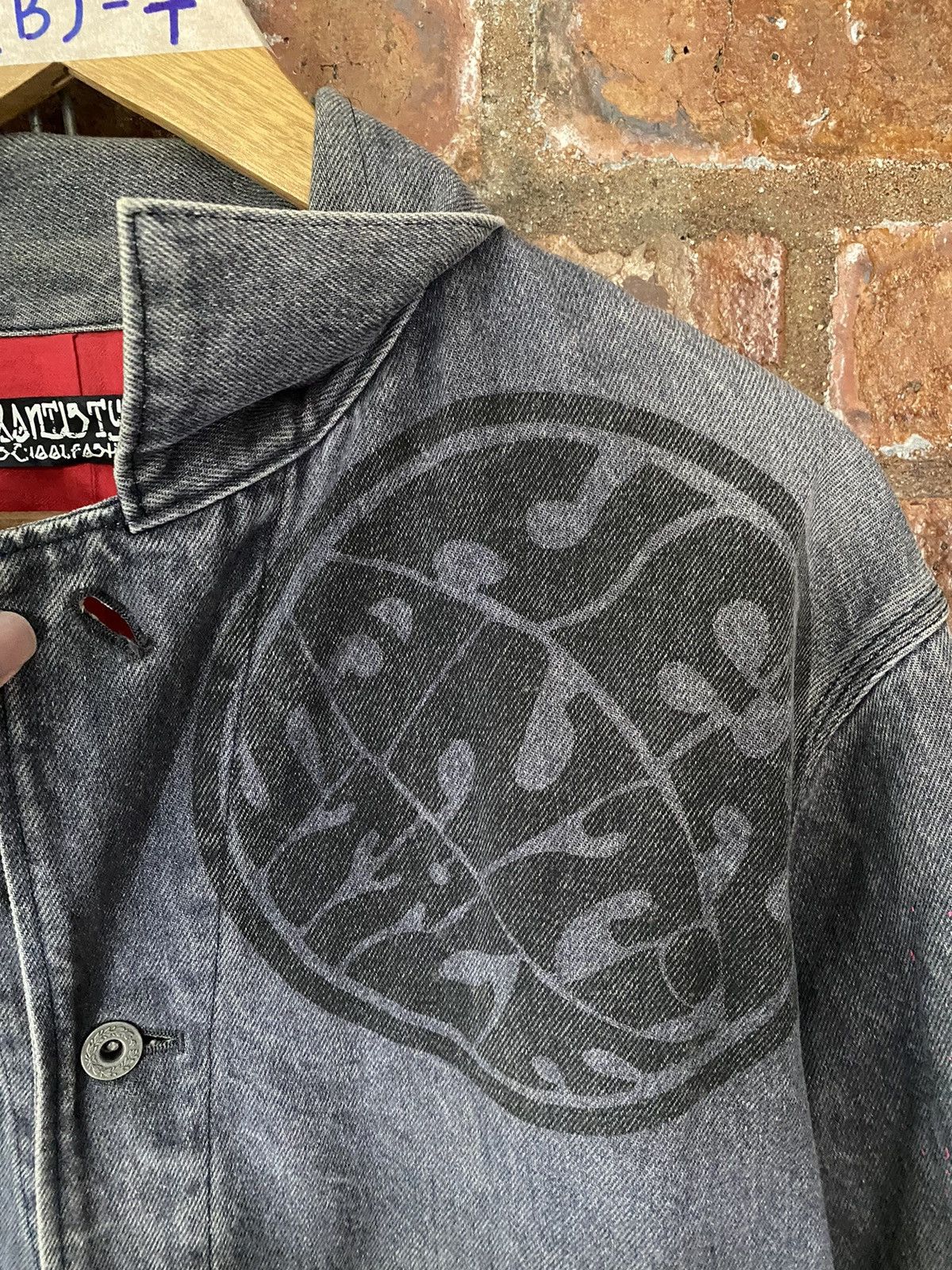 Hex Antistyle 1990s Satanic Boy face Denim Workwear Jacket Size US XL / EU 56 / 4 - 8 Thumbnail