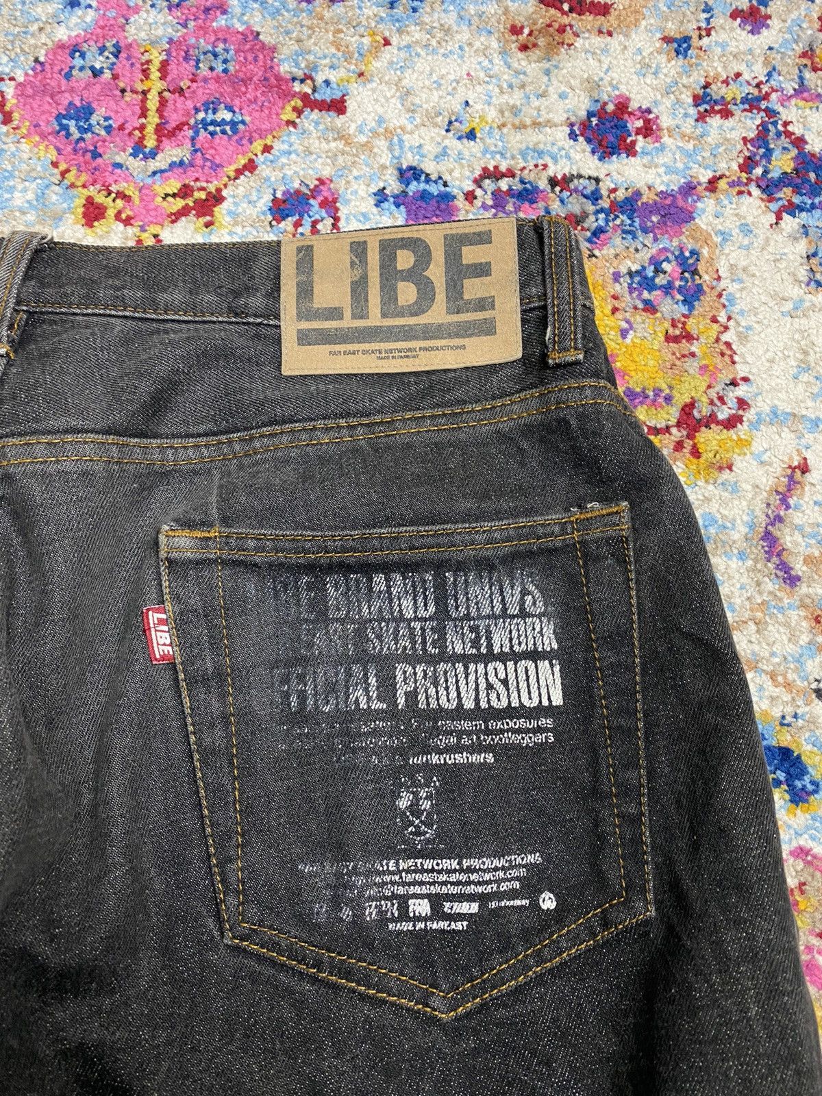 Japanese Brand Libe Brand Univs Co Dark Grey Statement Jeans Size US 34 / EU 50 - 2 Thumbnail