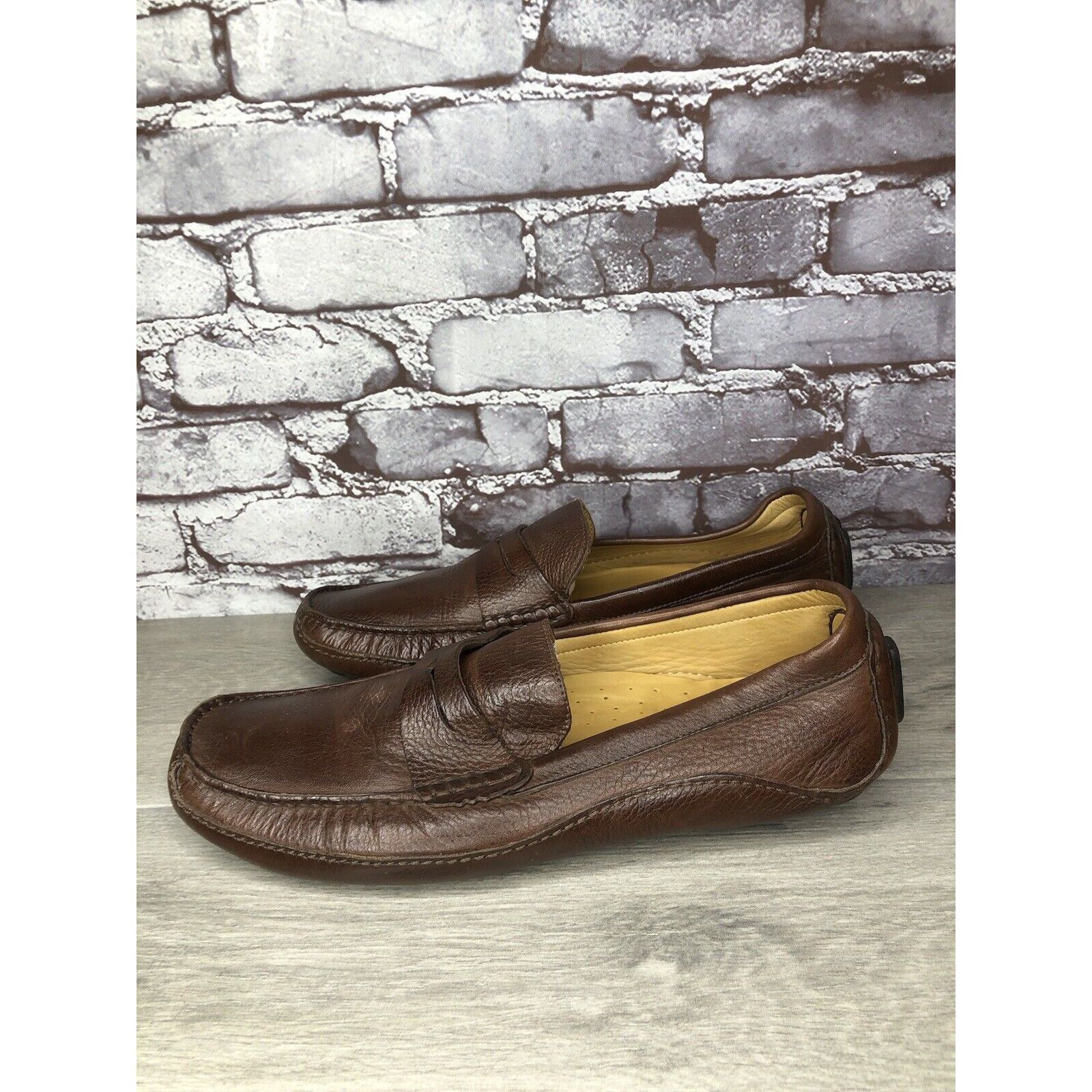 Mercanti Fiorentini Mercanti Fiorentini Relax Brown Leather Driving Penny Loafer Size US 13 / EU 46 - 1 Thumbnail