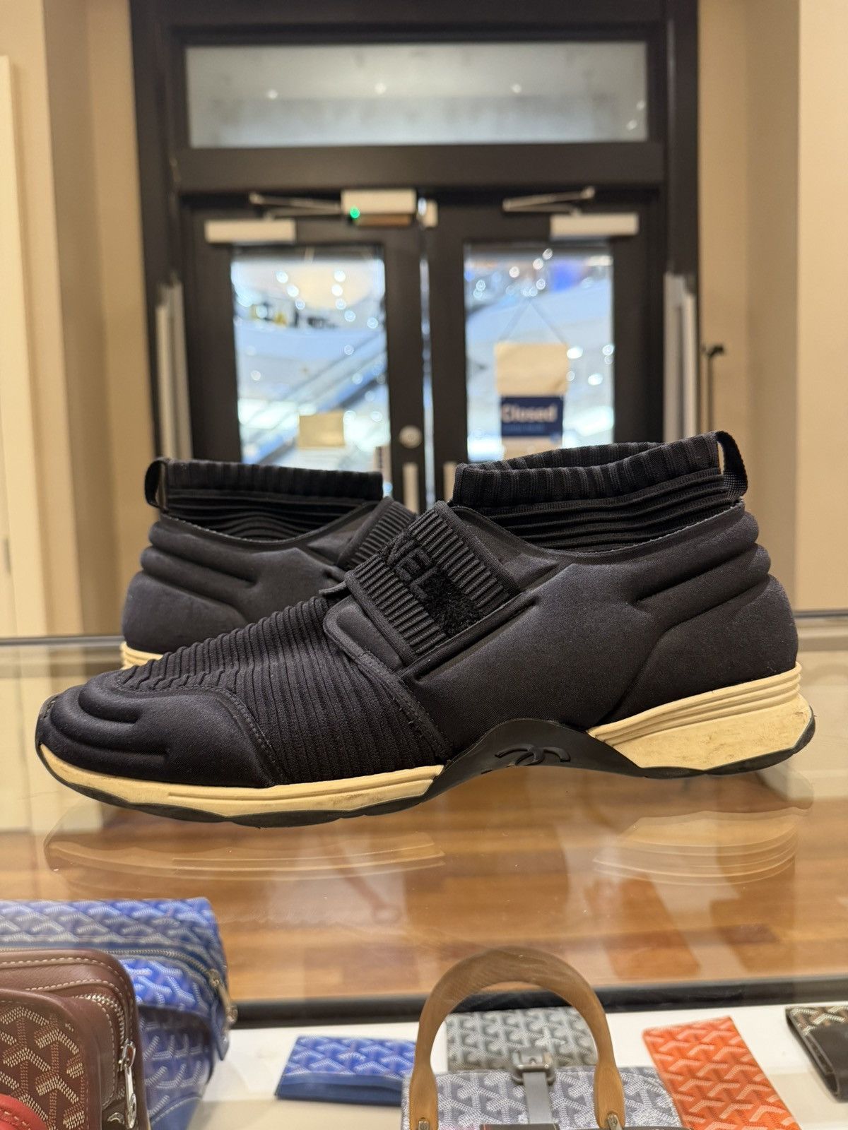 Chanel Chanel Neoprene Sneakers Black Size US 12 / EU 45 - 1 Thumbnail