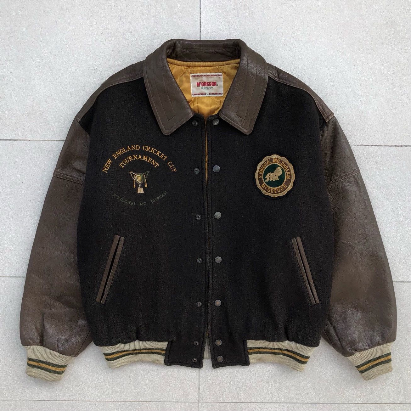 McGregor OG Vintage McGregor Wool Leather Varsity Jacket Size US L / EU 52-54 / 3 - 3 Thumbnail