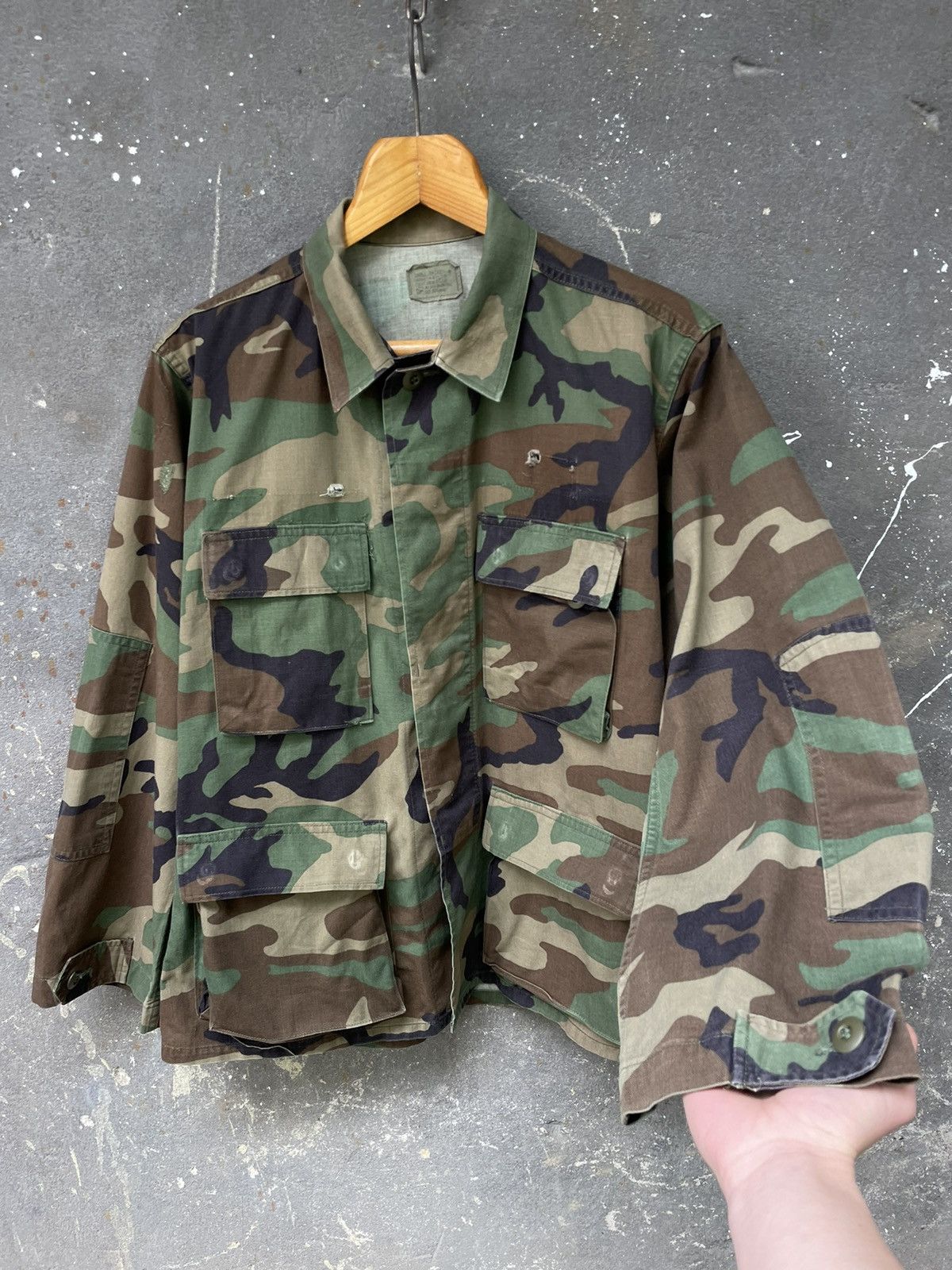 Vintage Vintage US Army 90’s Military Jacket Woodland Camo RARE Size US M / EU 48-50 / 2 - 14 Thumbnail