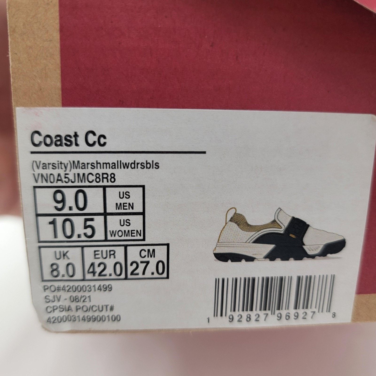 Vans Vans Coast CC Shoes Mens Size 9 Marshmallow Blue Varsity Size US 9 / EU 42 - 9 Thumbnail