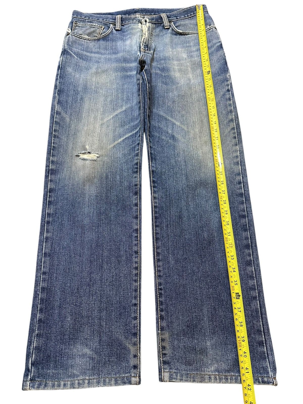 Edwin Vintage Japan Edwin 403 Blue Faded Wash Distress Style Jeans Size US 34 / EU 50 - 13 Thumbnail