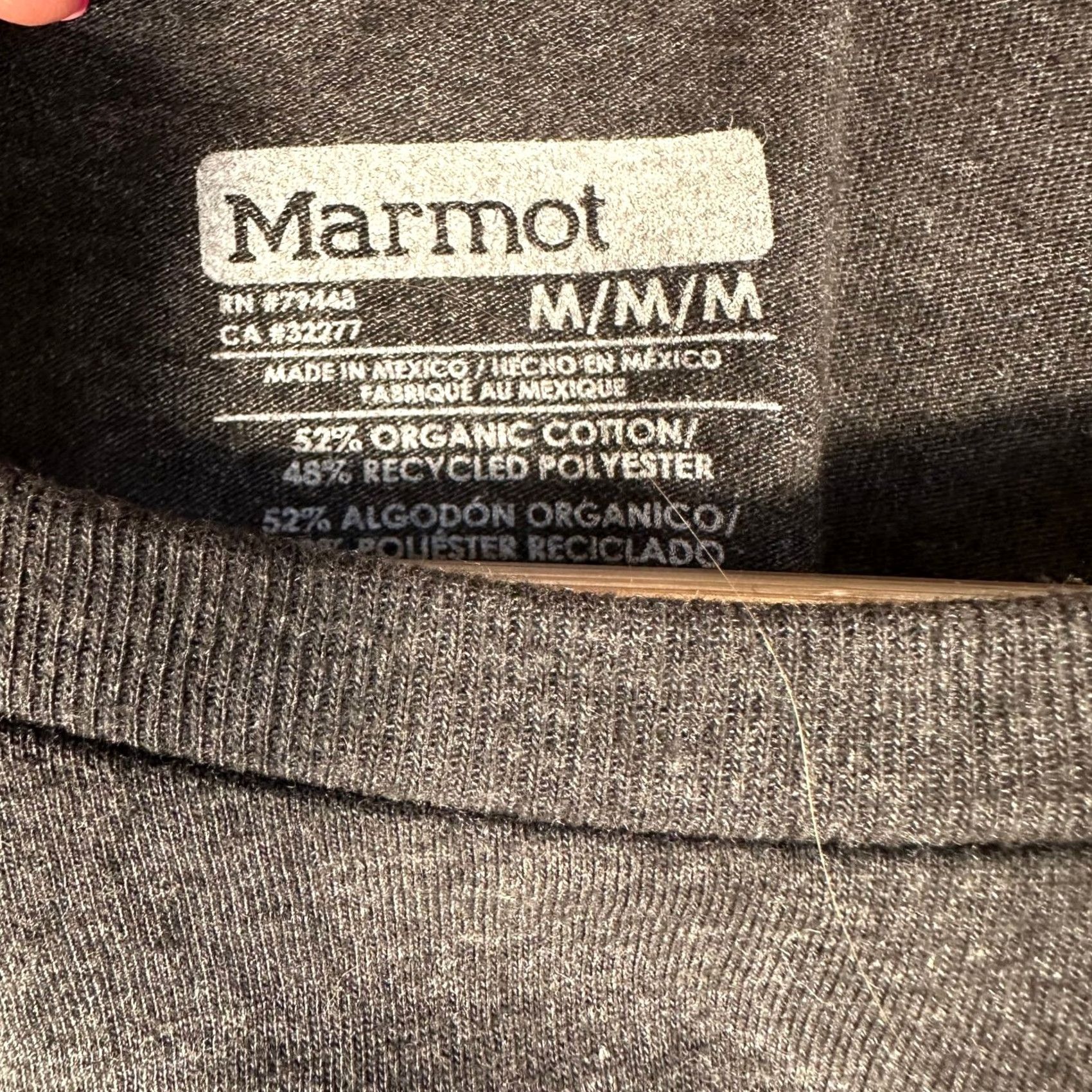 Marmot Marmot Logo Tee LS-CHRH Charcoal Heather Long Sleeve Shirt Mens Medium Gray Crew Neck Graphic Print Size US M / EU 48-50 / 2 - 4 Thumbnail