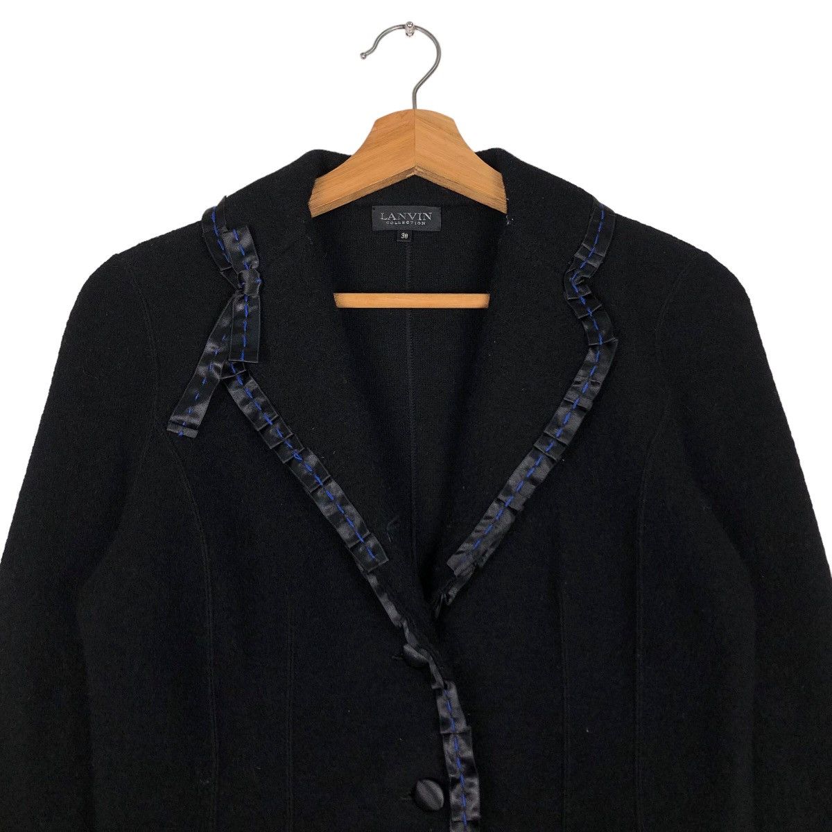 Lanvin 🔥Rich Black Cropped Jacket Lanvin Collection Size US M / EU 48-50 / 2 - 3 Thumbnail