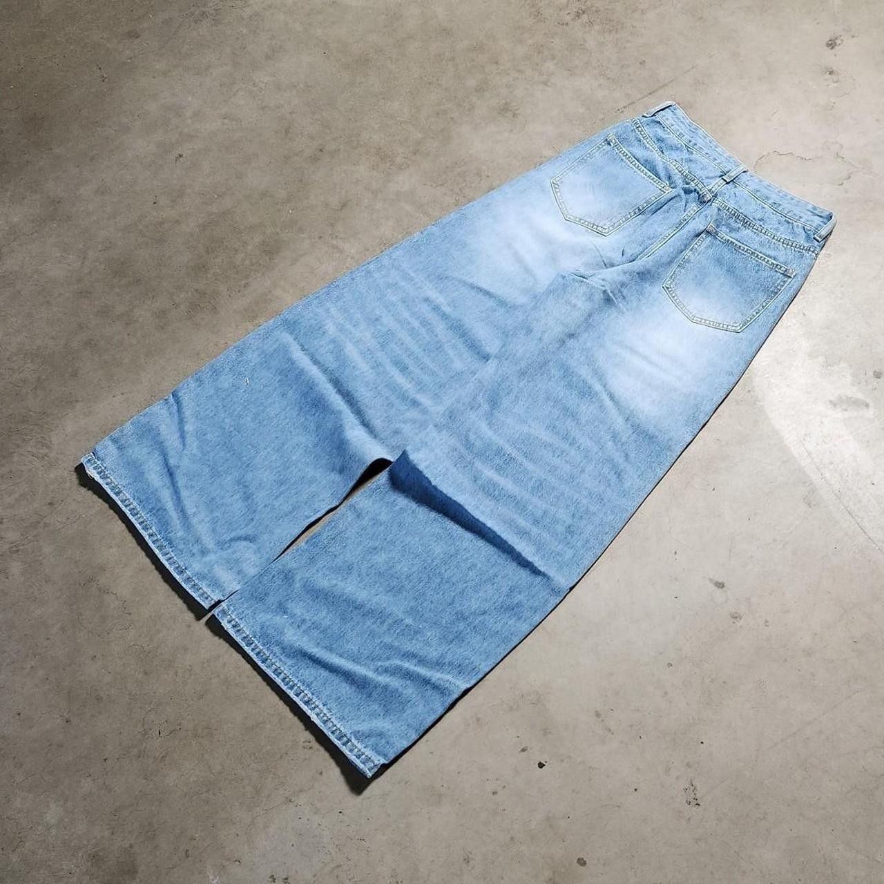 Japanese Brand Baggy light wash jeans wide leg loose fit denim Size US 28 / EU 44 - 6 Thumbnail