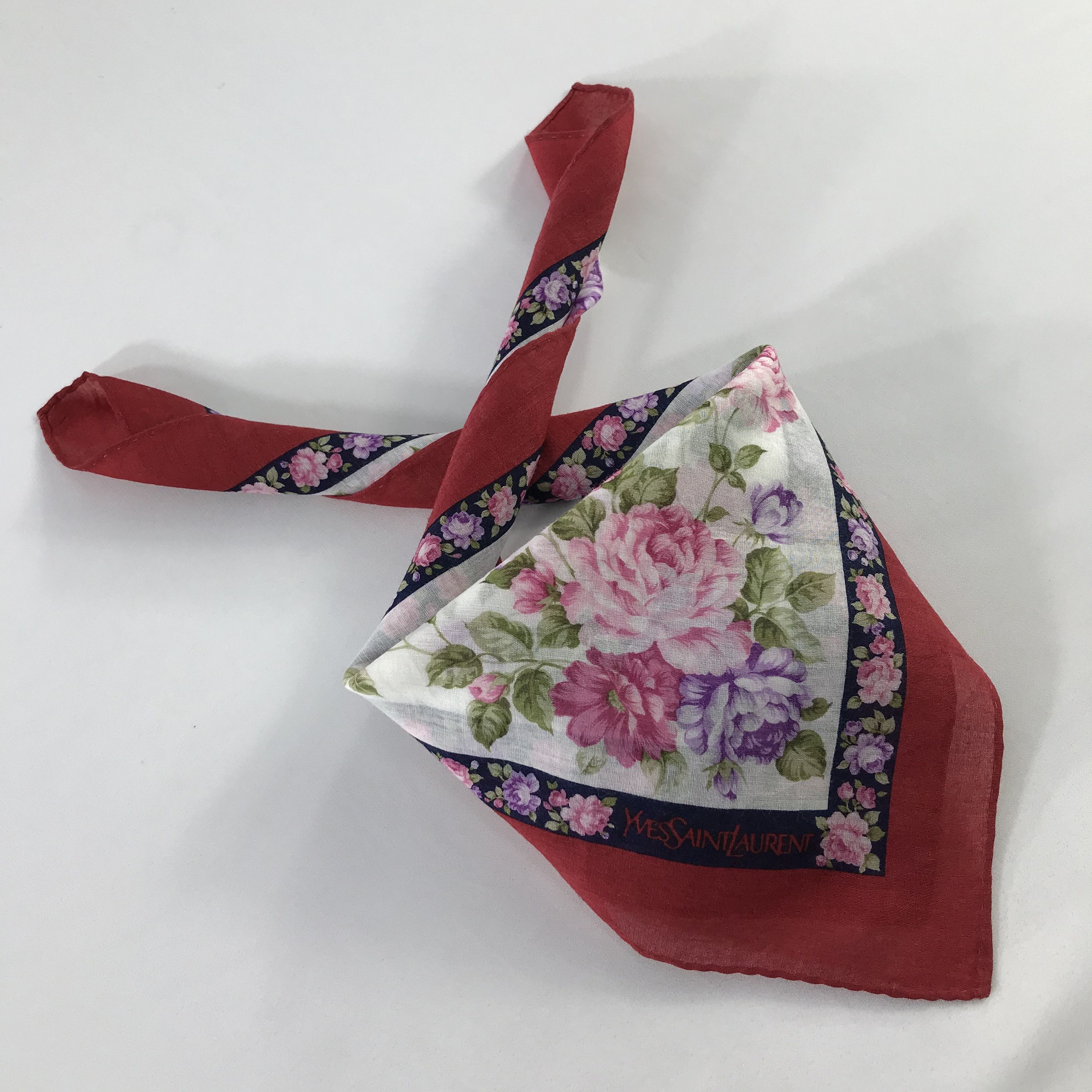 Vintage × Yves Saint Laurent Yves Saint Laurent Bandana / Handkerchief /Neckerchief -S462 Size ONE SIZE - 4 Thumbnail