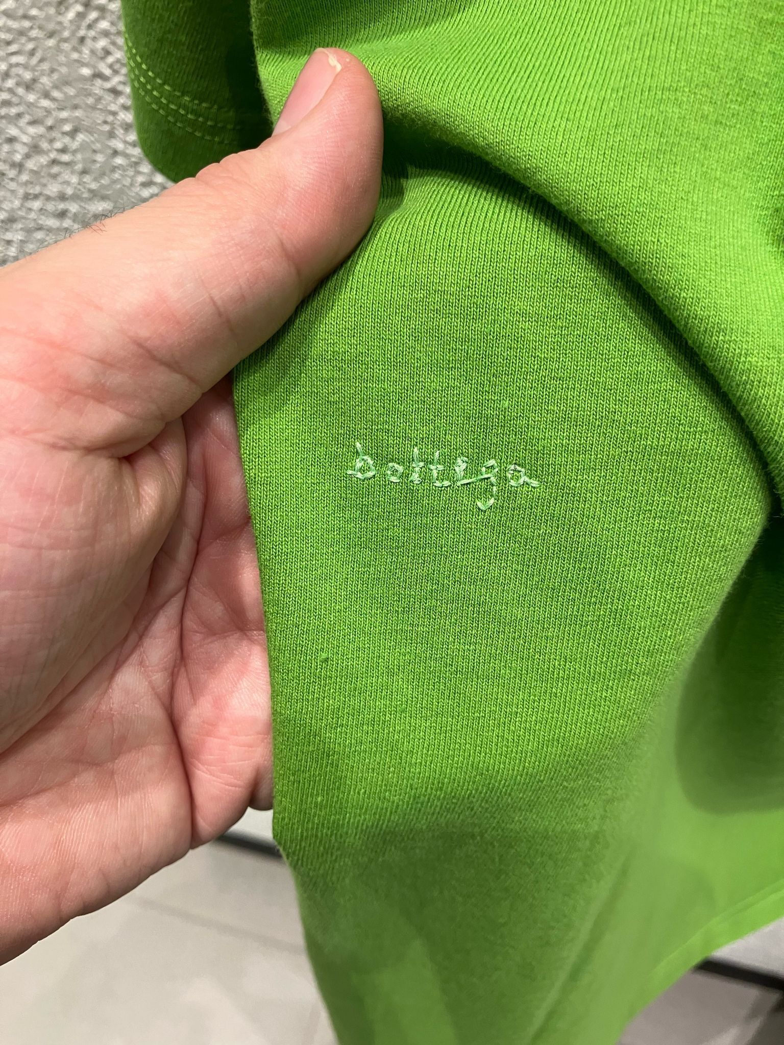 Bottega Veneta o1n1vont0325 Sunrise Light Cotton T-Shirt in Acid Green Size US M / EU 48-50 / 2 - 2 Thumbnail