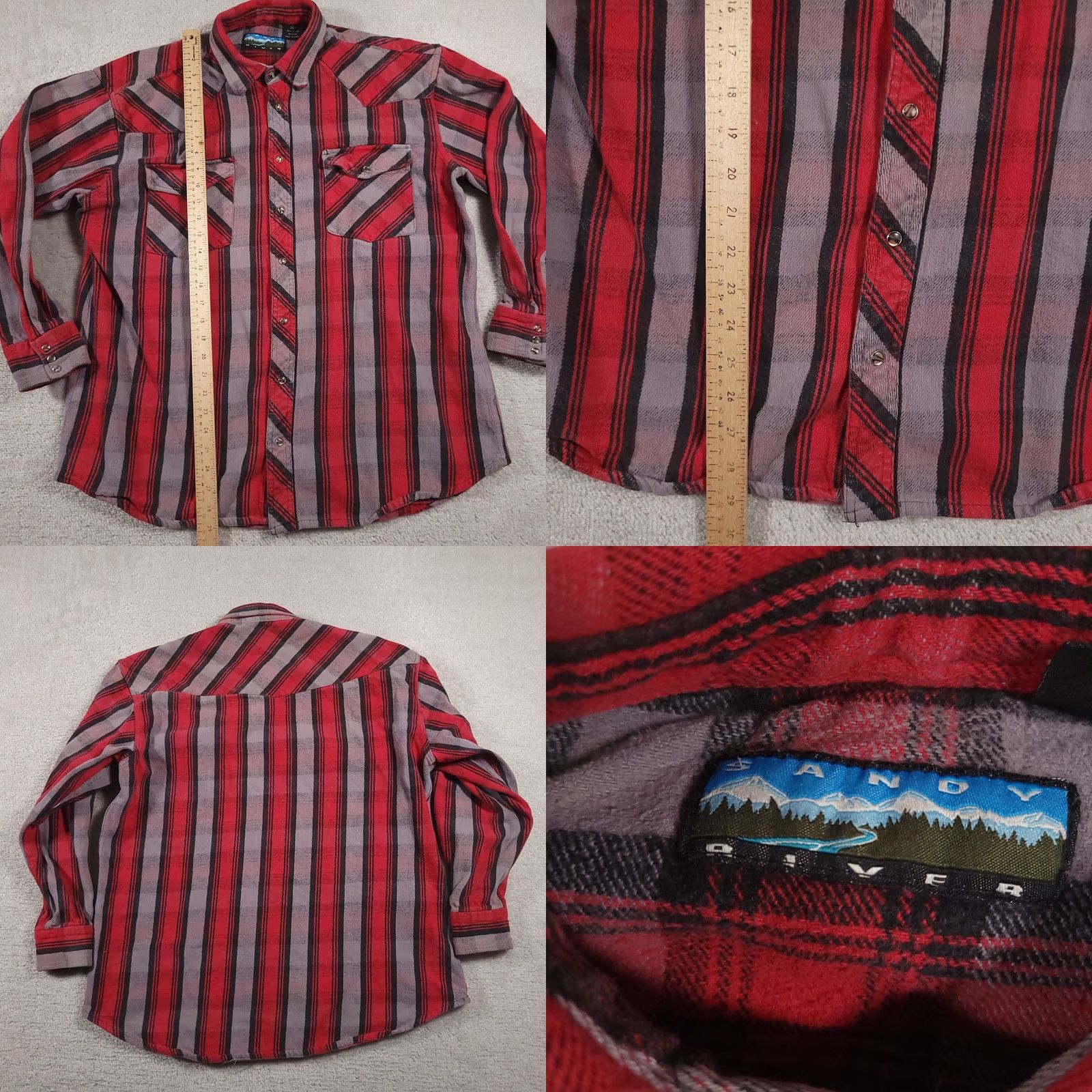 CO Sandy River Jeans Co Heavy Button Up Flannel Shacket Shirt Mens 2XLT Workwear Shirt Size US XXL / EU 58 / 5 - 8 Thumbnail