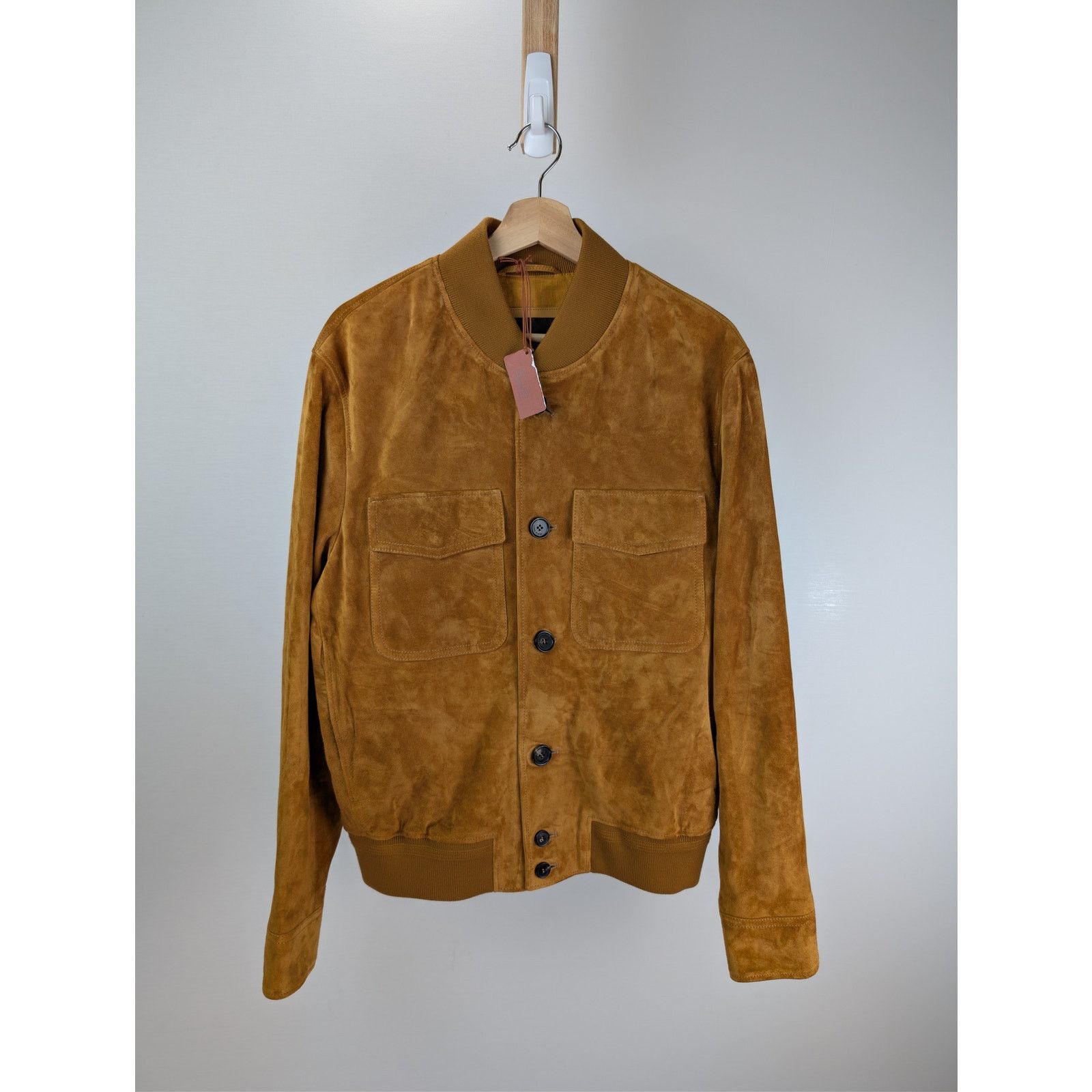 Loro Piana o1rshd1 Suede Jacket Suede Button Jacket in Cognac Size US M / EU 48-50 / 2 - 1 Thumbnail