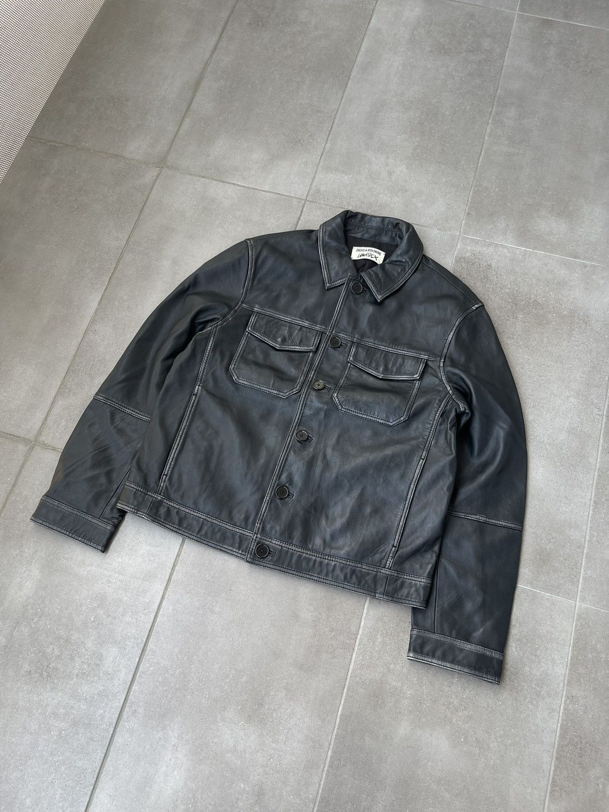 Zadig & Voltaire !DS! SS23 Zadig & Voltaire Lasso Dyed Leather Jacket Size US M / EU 48-50 / 2 - 9 Thumbnail