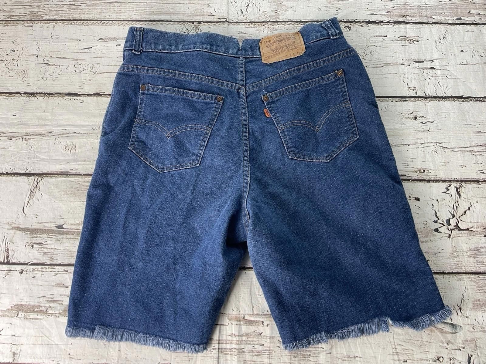 Levi's Vintage 80s Levi’s 517 Orange Tab Custom Cut Off 26 Shorts Size US 26 / EU 42 - 1 Thumbnail