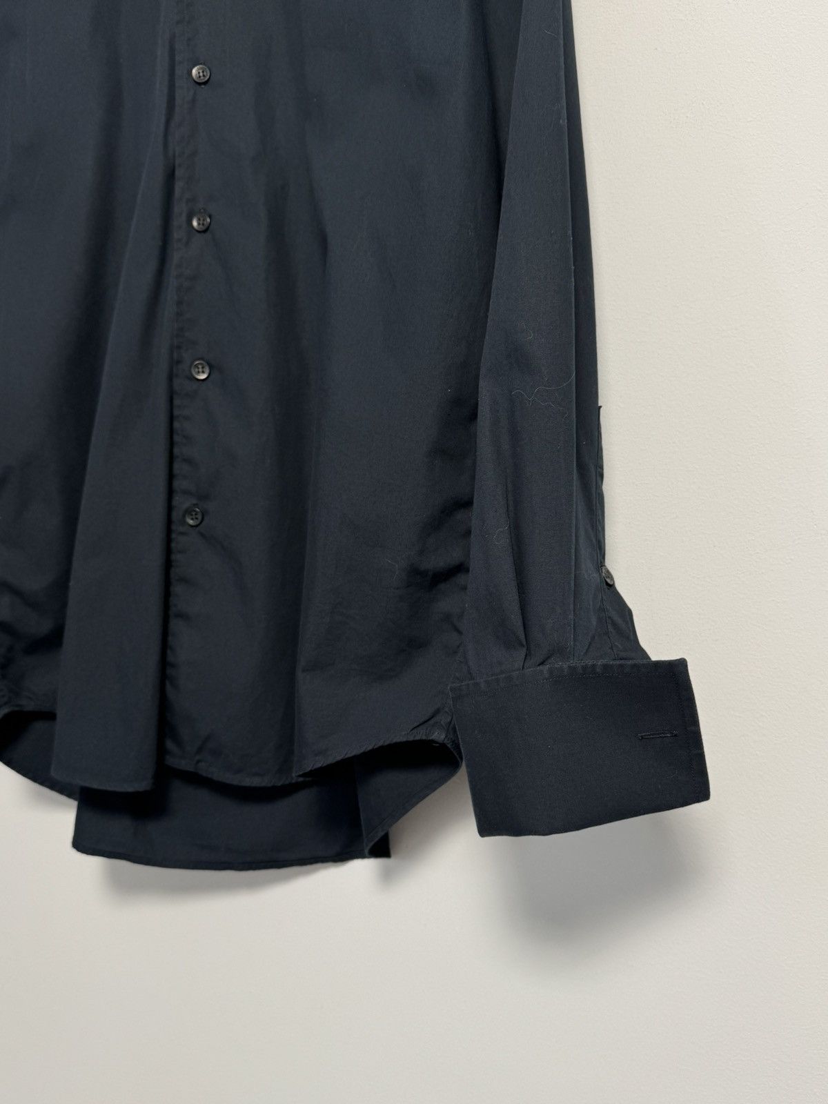 Versace Classic Button Up Shirt Luxury Dark Blue