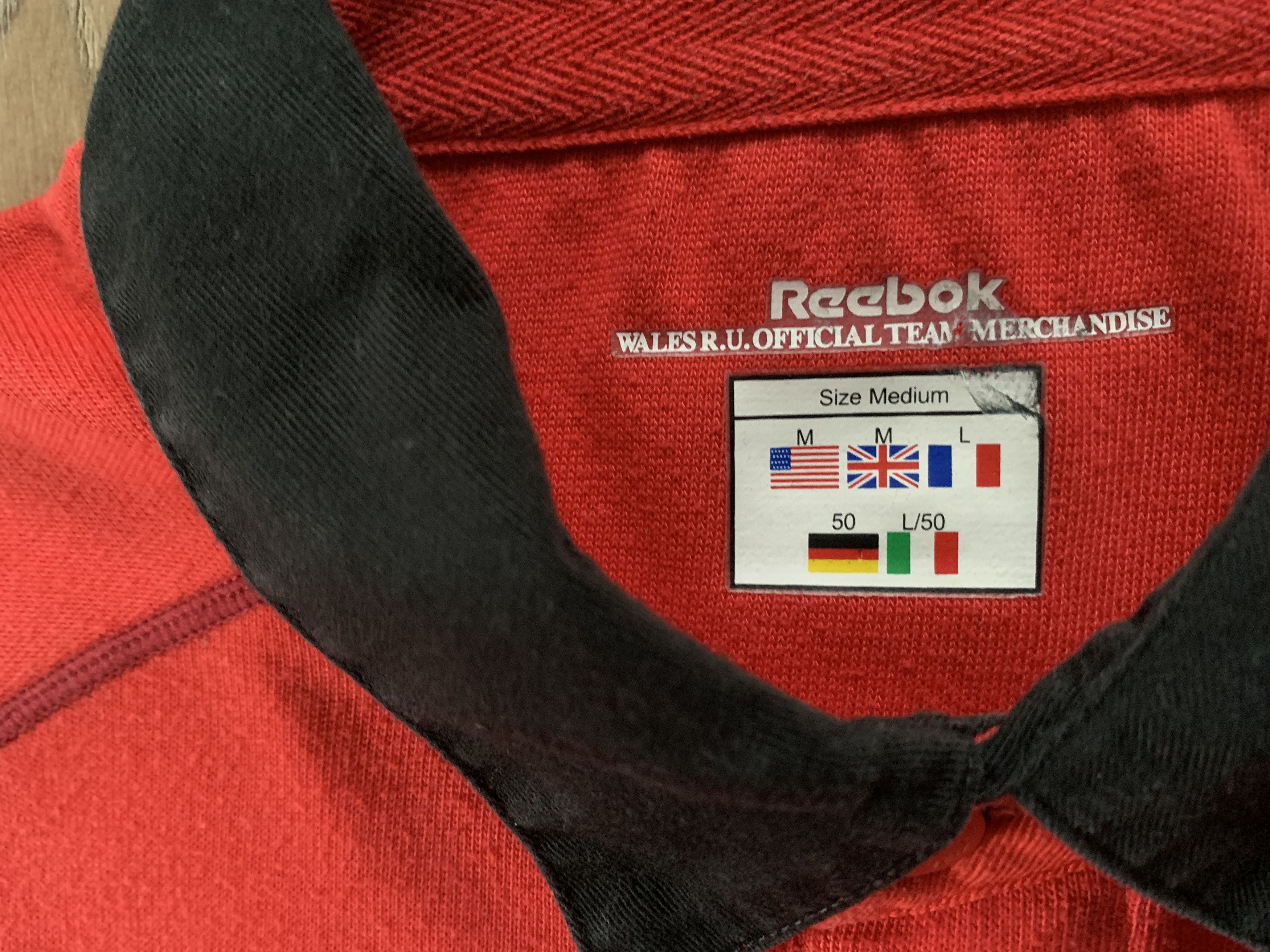 Other Reebok Rockport Wales Rugby WRU Cymru Jersey Long Sleeve Size US M / EU 48-50 / 2 - 8 Thumbnail