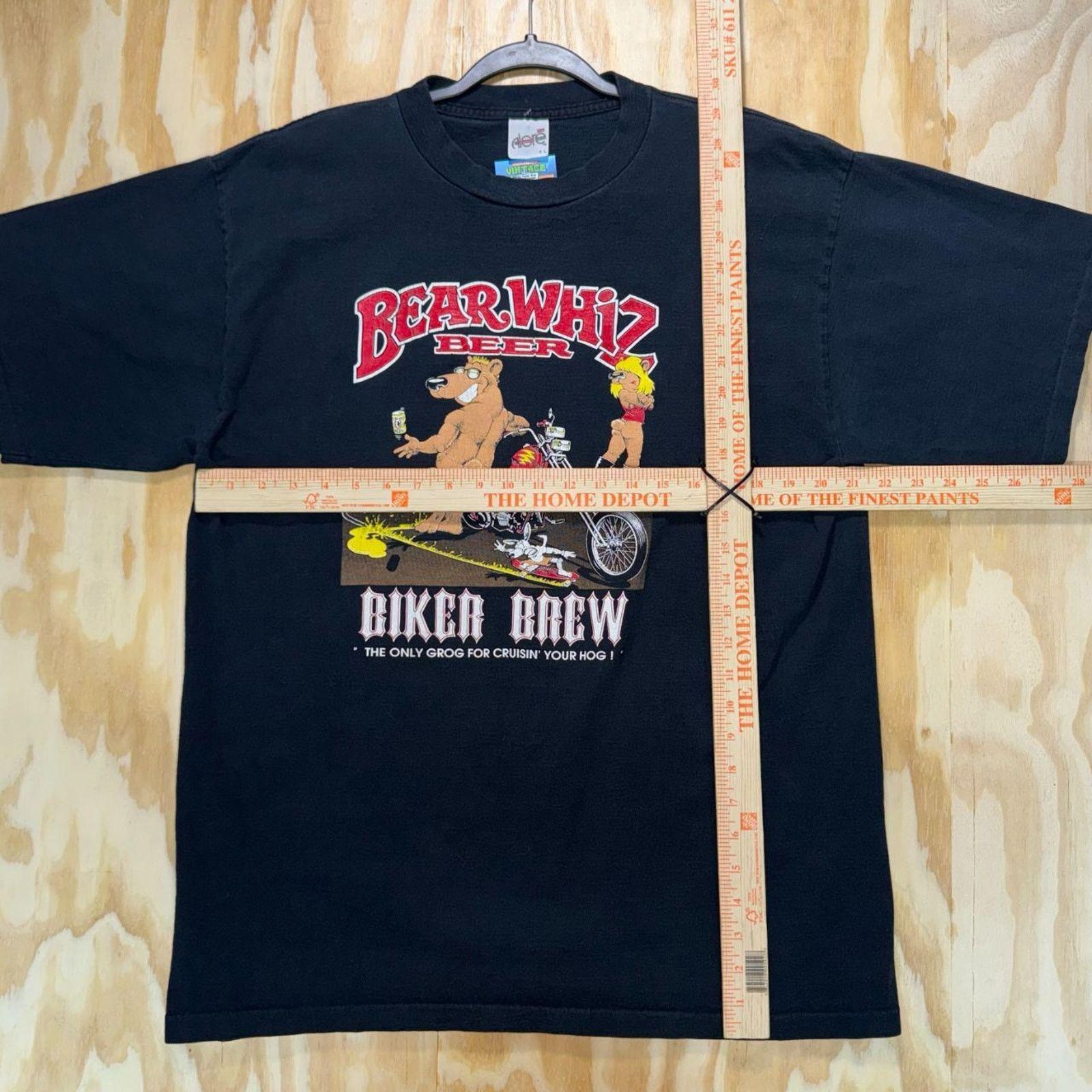 Vintage Vintage y2k bear whiz beer biker brew 1990 motorcycle tshirt Size US XL / EU 56 / 4 - 4 Thumbnail