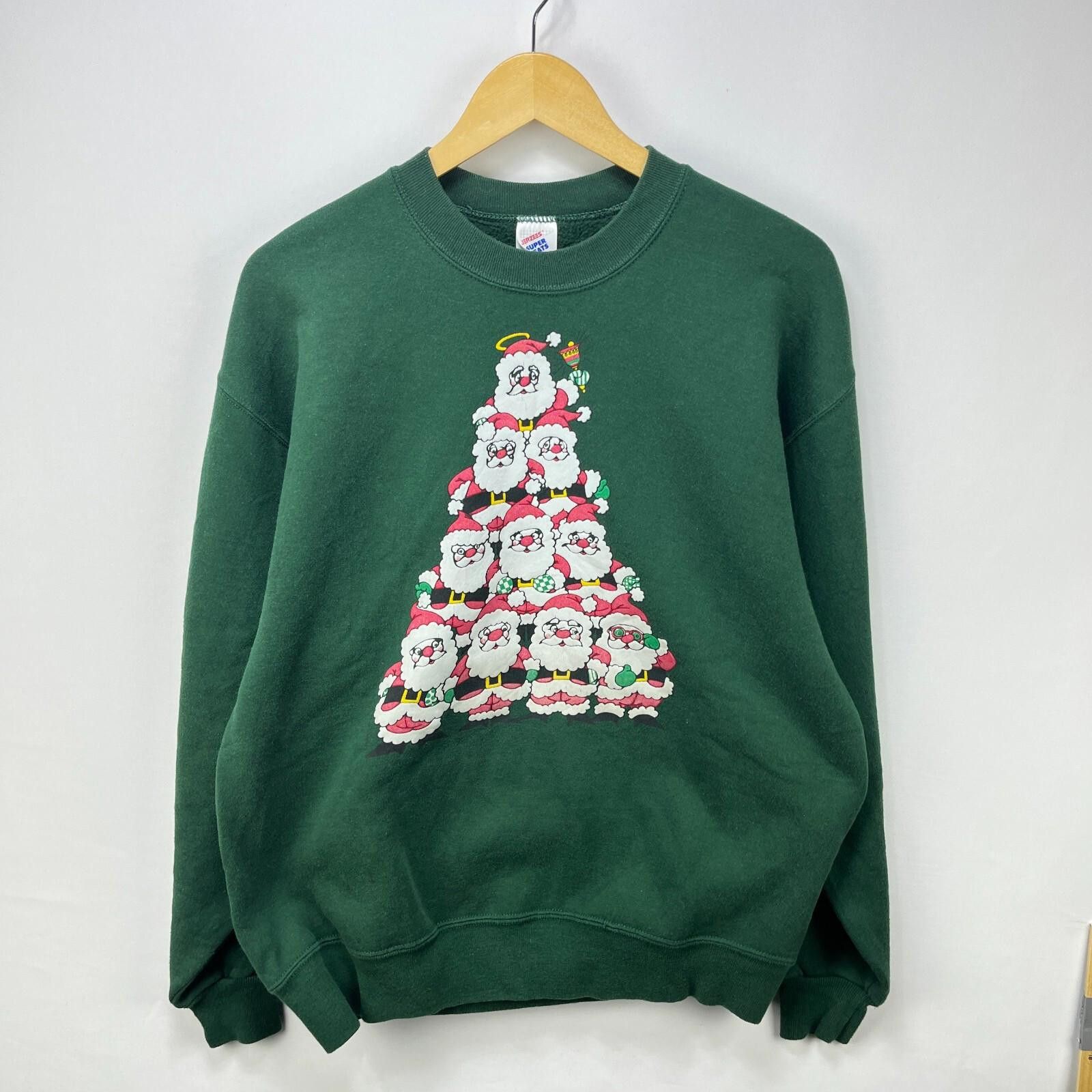 Vintage Vintage 90s Santa Claus Ugly Christmas Sweatshirt Large Tree Size US L / EU 52-54 / 3 - 1 Thumbnail