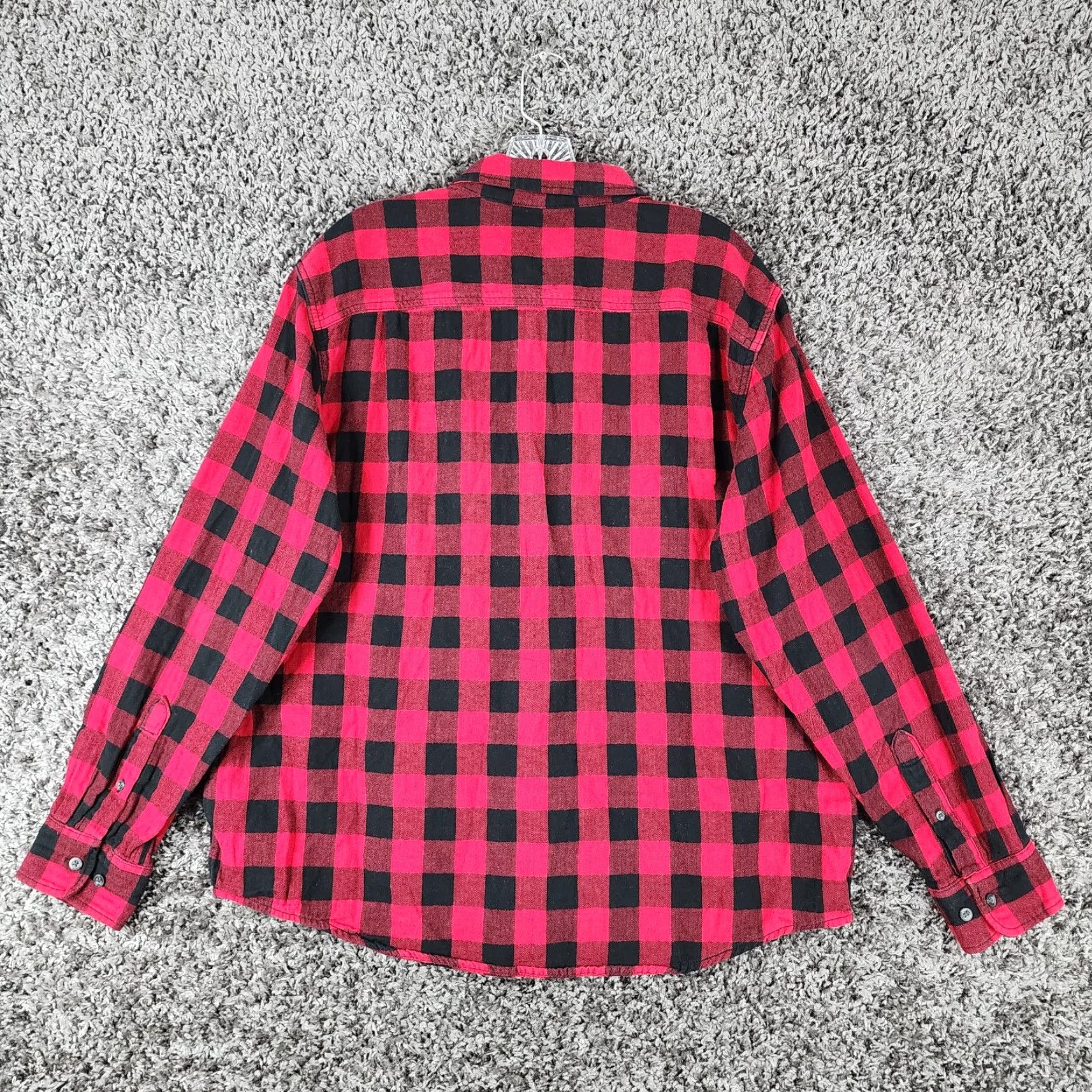Faded Glory VINTAGE Faded Glory Buffalo Check Flannel Shirt Long Sleeve Size L Men's Red Buffalo Plaid Button-Up Size US L / EU 52-54 / 3 - 5 Thumbnail