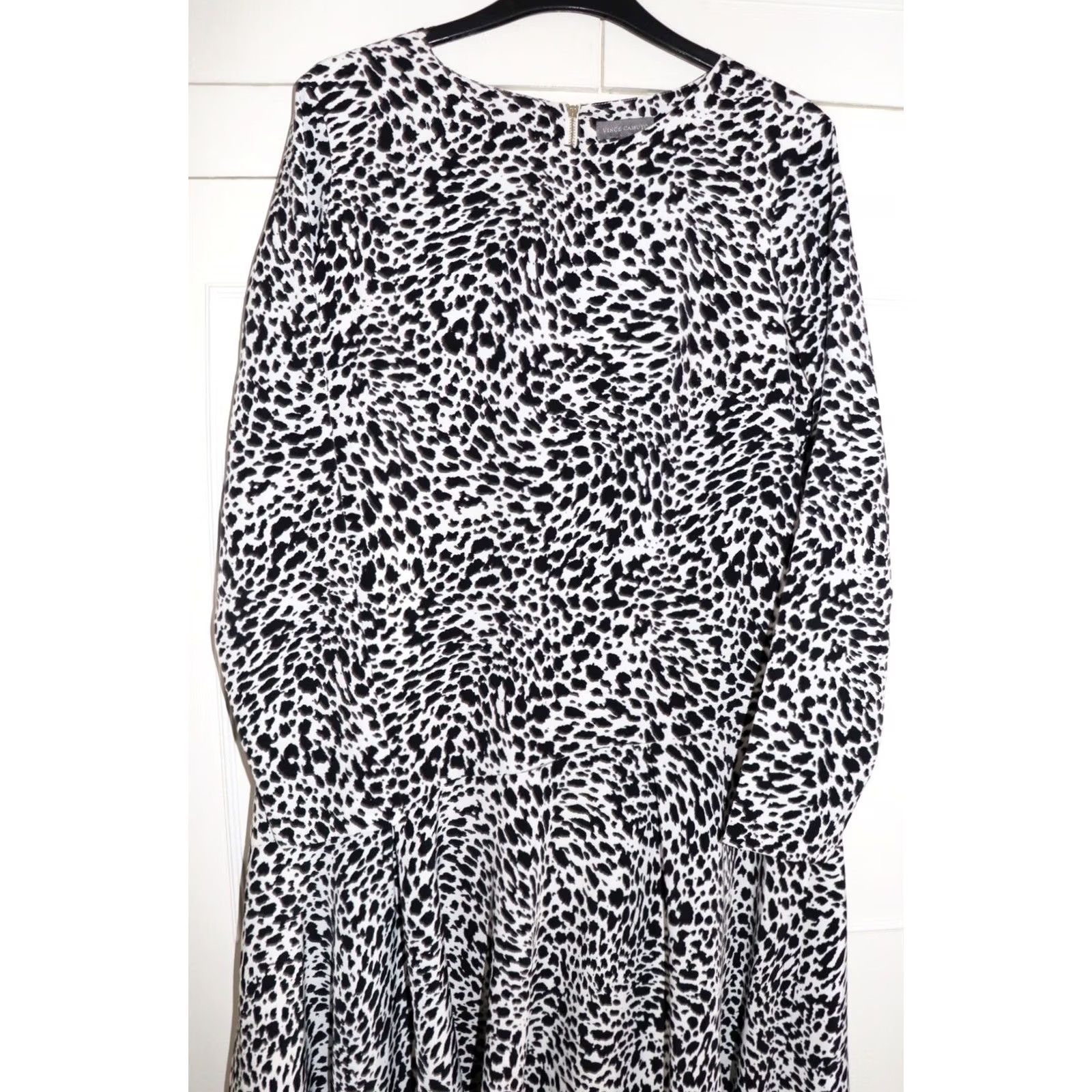 Vince Camuto Vince Camuto Dress UK 12 Womens Black White Animal Print L/S Pre Loved Vgc Dress Size XL / US 12-14 / IT 48-50 - 3 Thumbnail