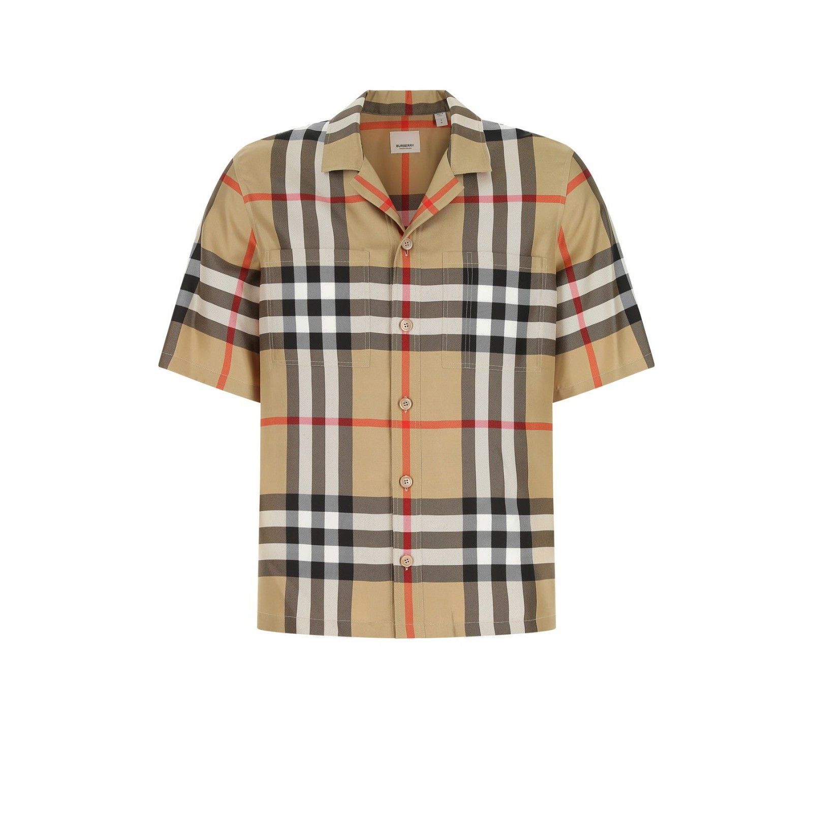 BURBERRY Embroidered Silk Shirt New & Authentic (Men's size: