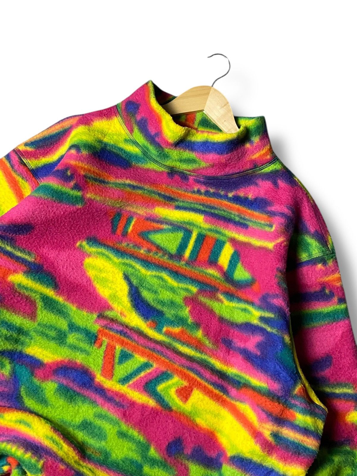 Japanese Brand CP Sports Multicolored Fleece Pullover Jacket (160) Size US XL / EU 56 / 4 - 4 Thumbnail