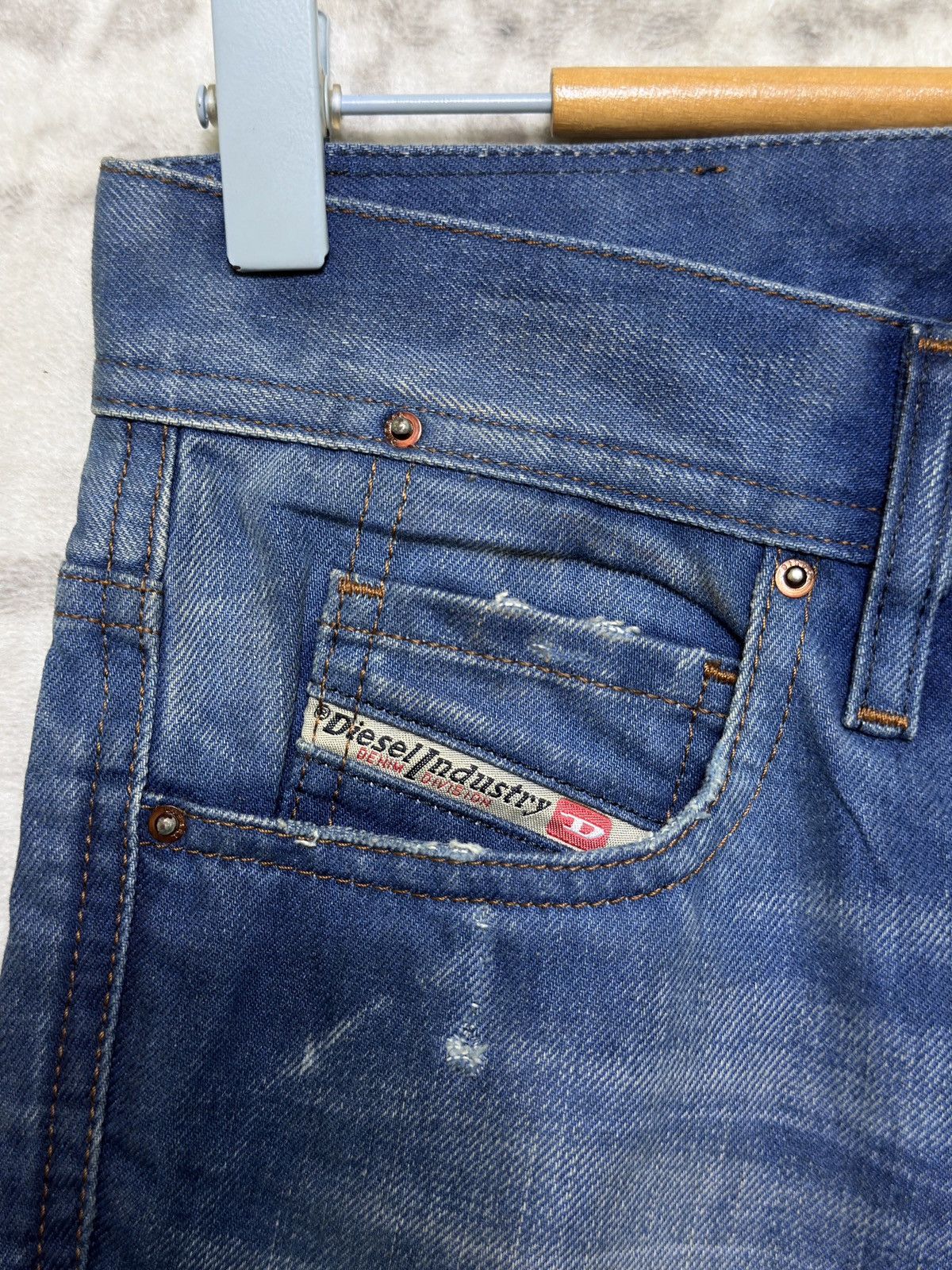 Diesel Diesel Faithlegg Women Straight Fit Y2K Mud Washed Denim Size US 27 - 8 Thumbnail